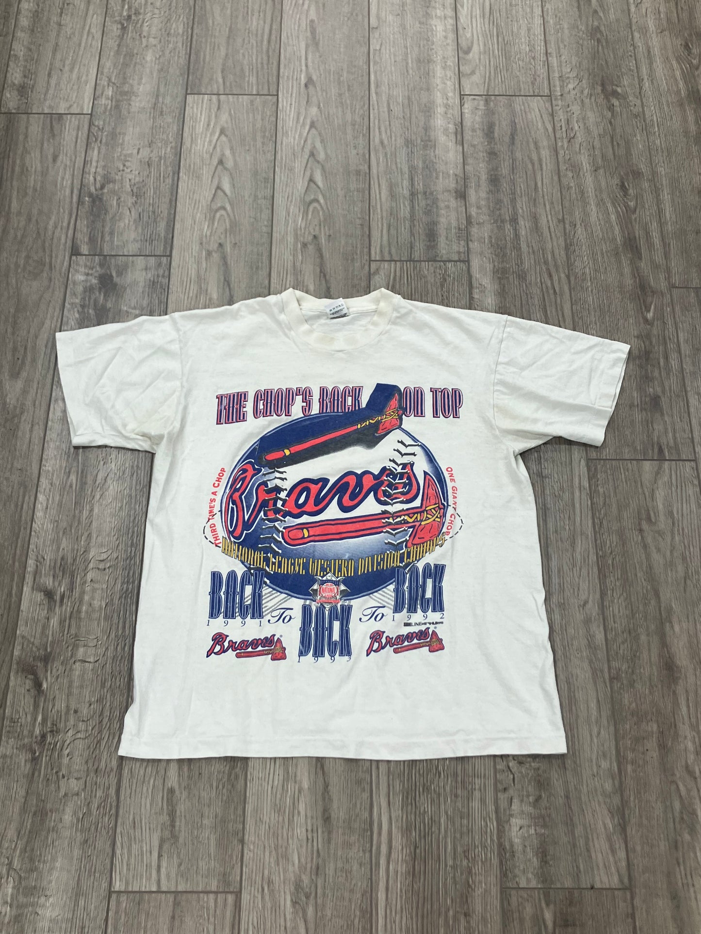 Atlanta Braves Back to Back Size Large