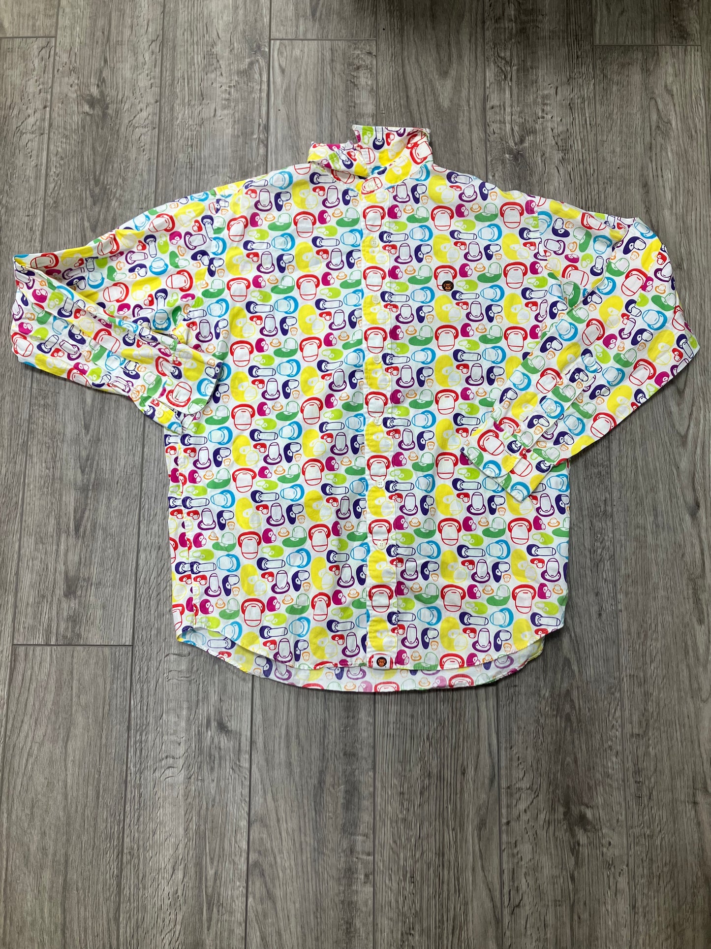 Bape Baby Milo Head Polo L/S Size M