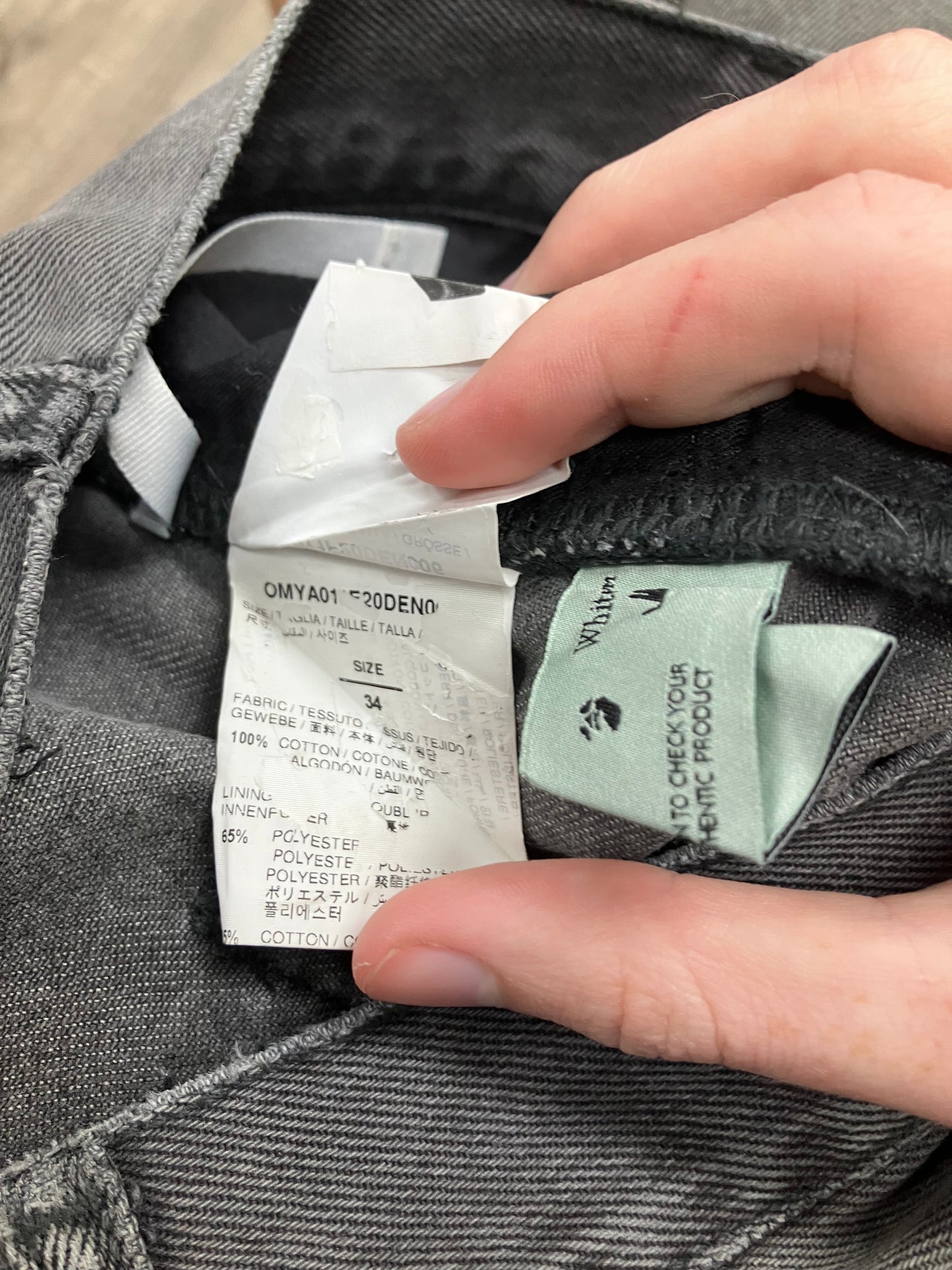 Off White Pocket Stripes Size 34