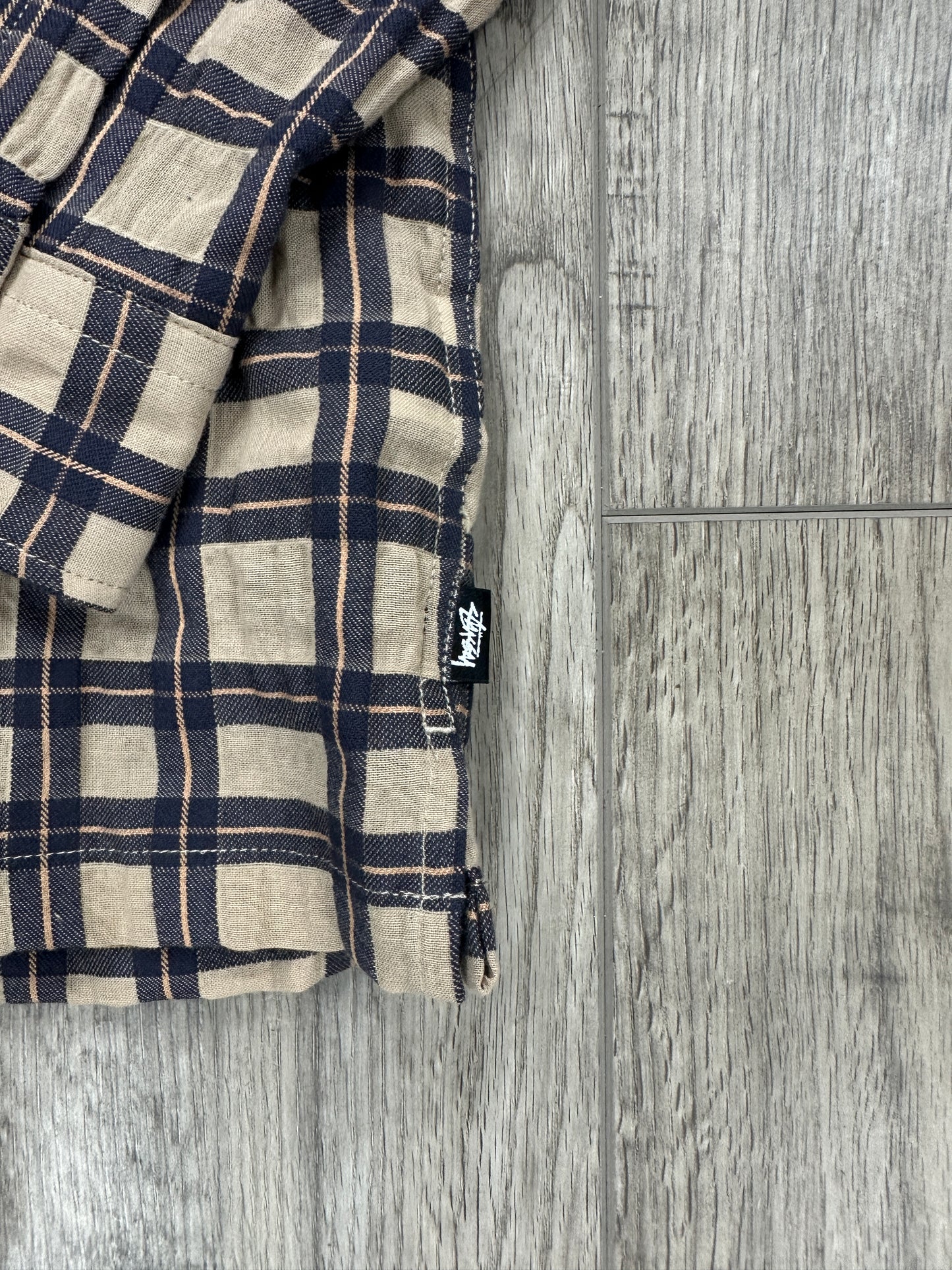 Stussy Button up flannel shirt Size M