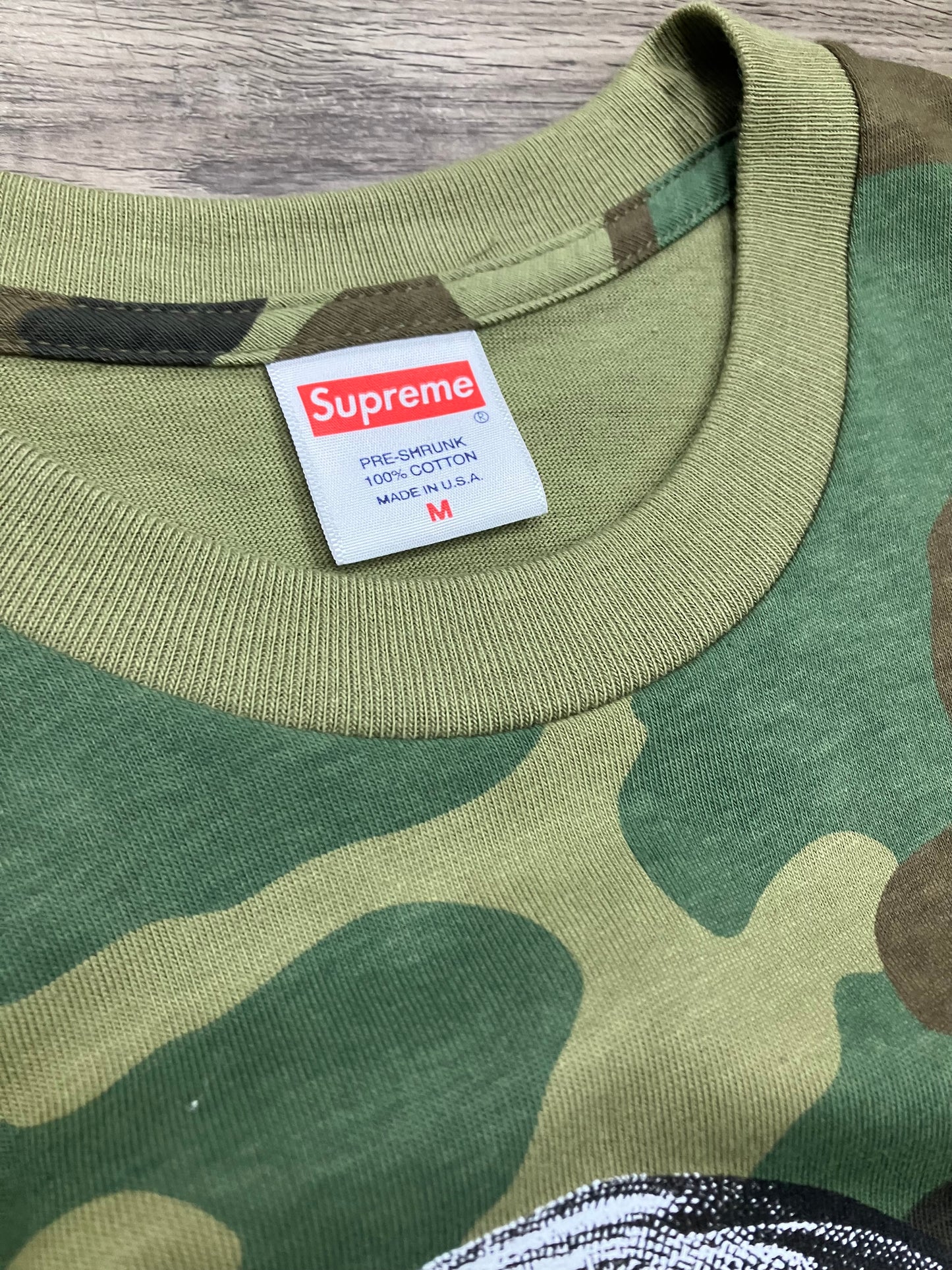 Supreme Camo Dead Presidents Tee Sz M