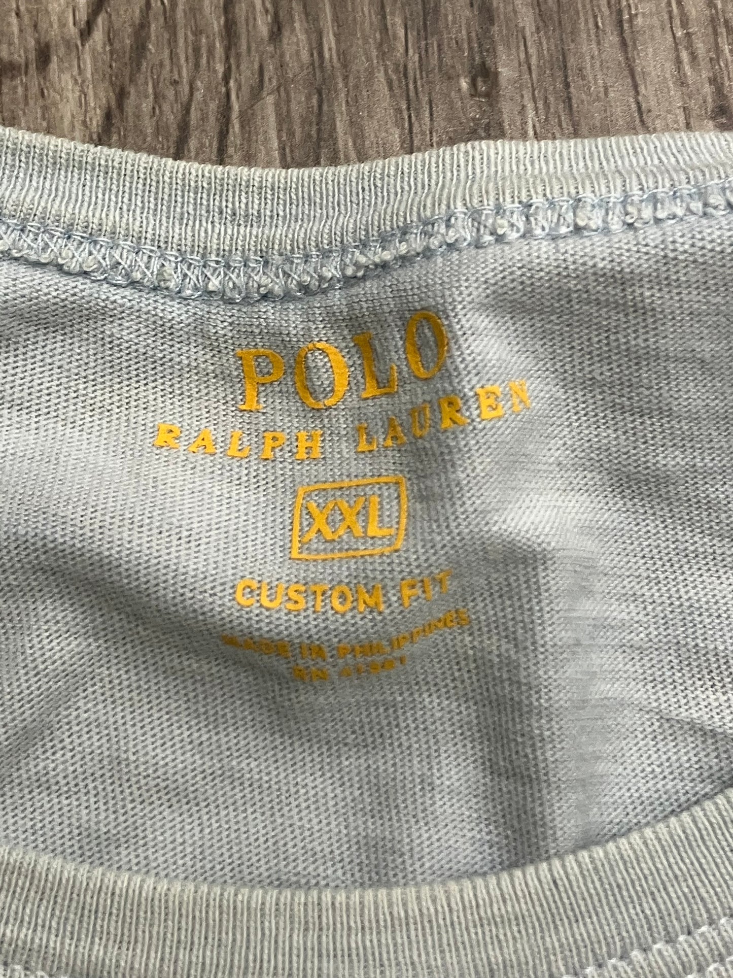 Polo baby blue football XXL