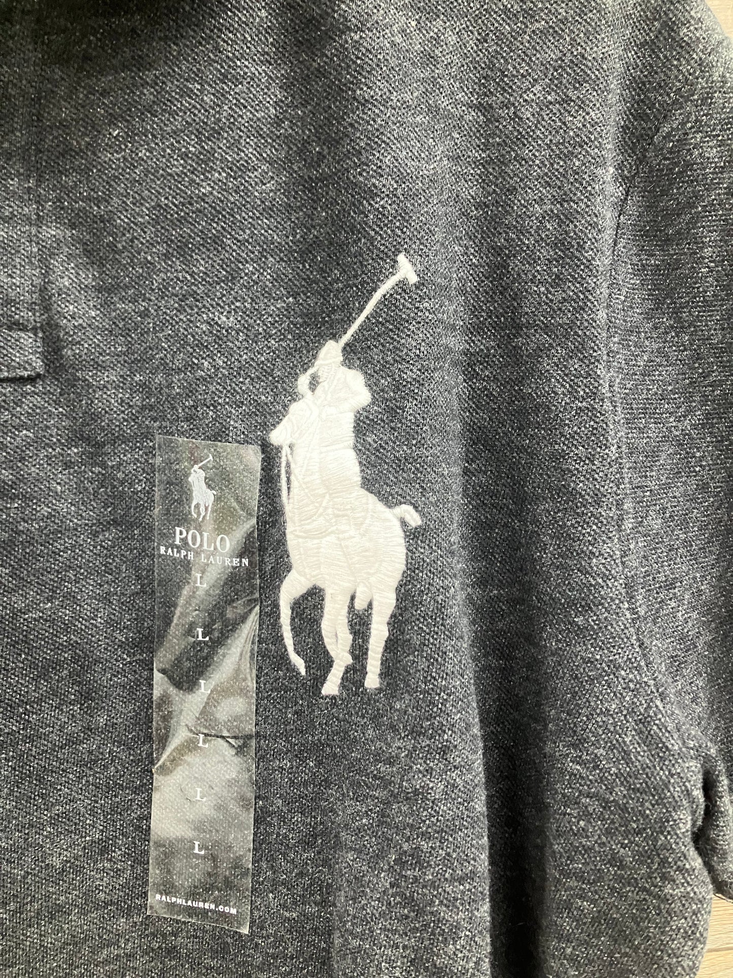 L - Polo By Ralph Lauren Dark Grey Polo