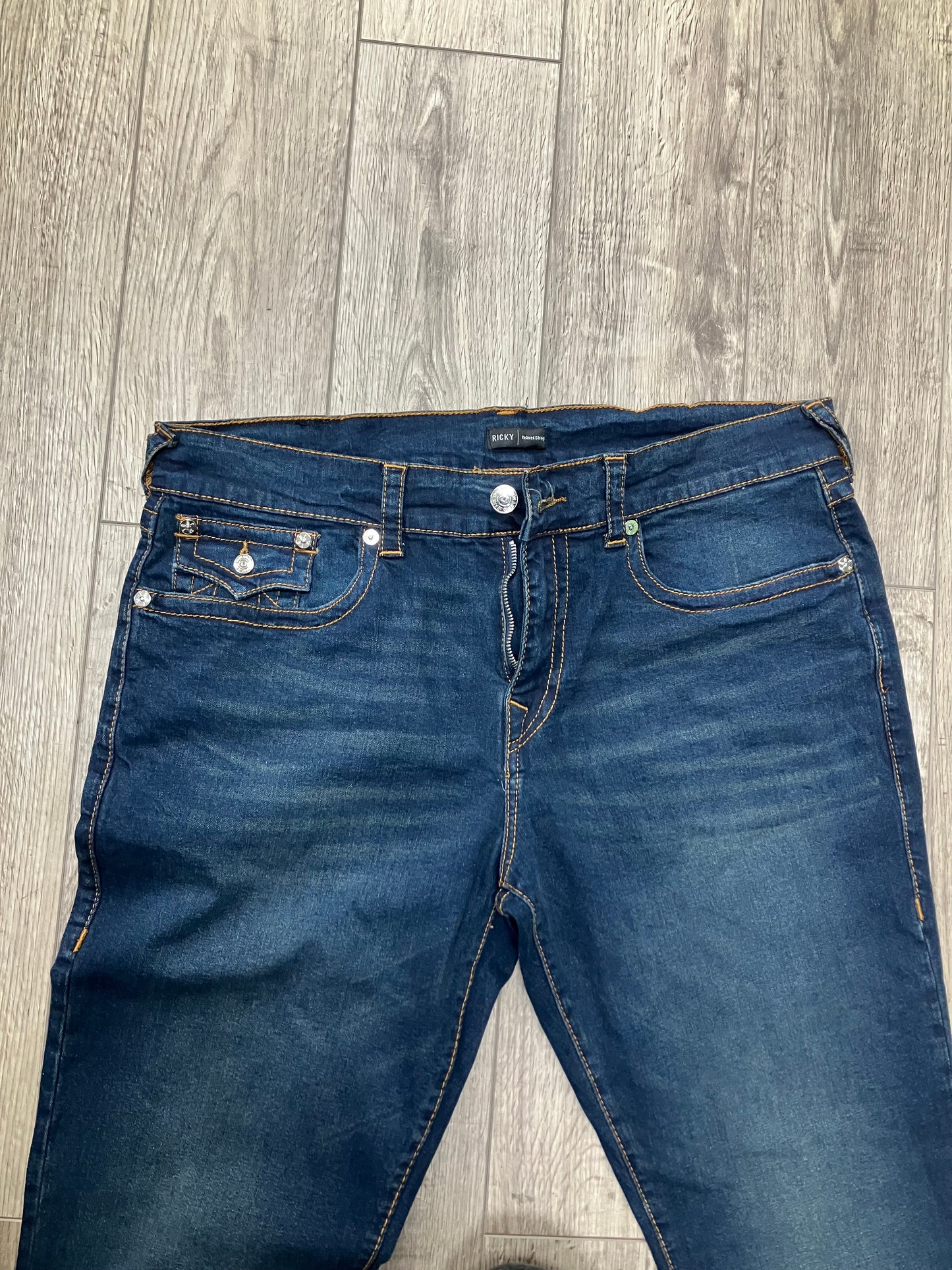 True Religion Navy Faded Jeans 38
