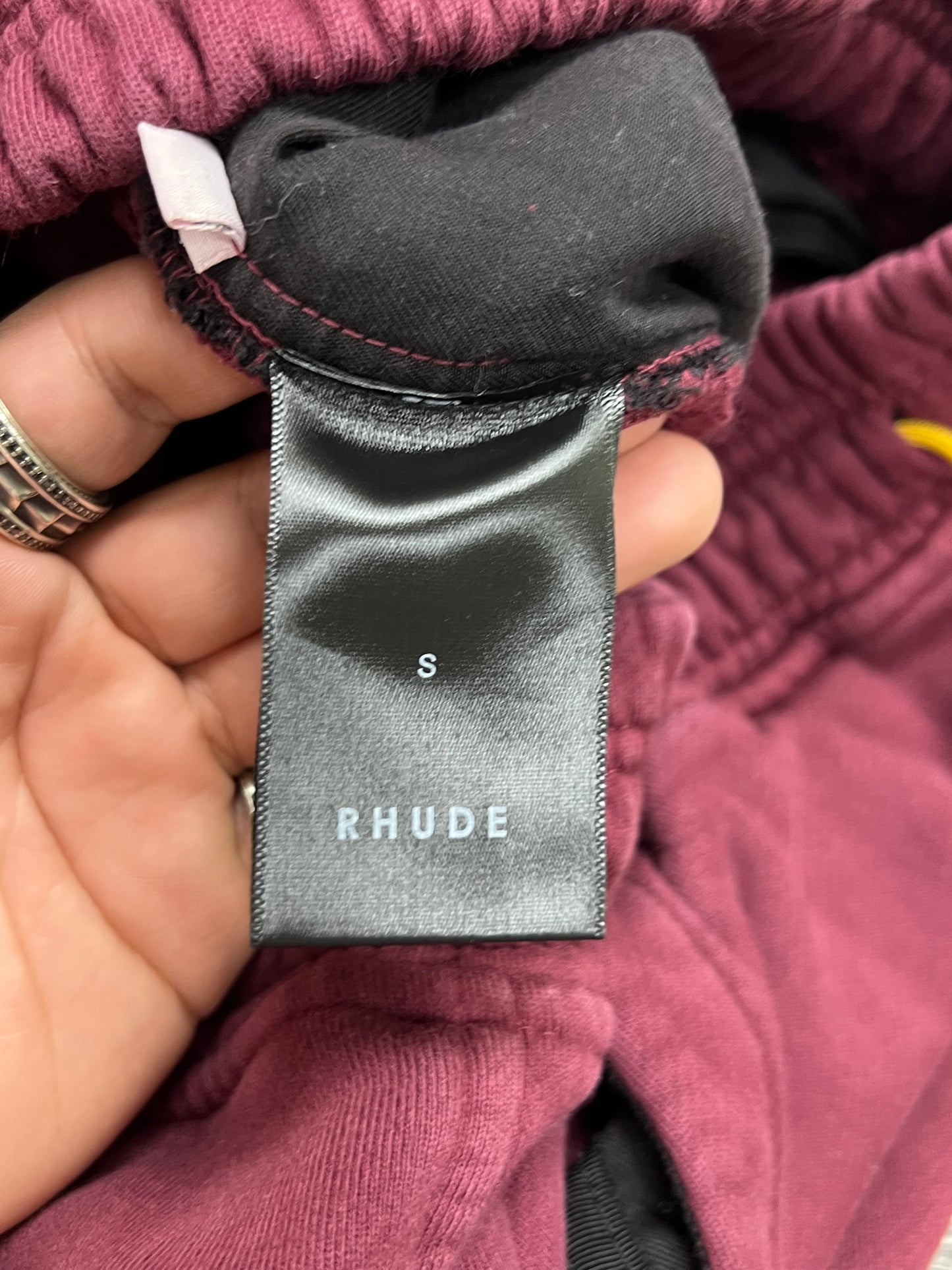 S - Rhude Maroon sweatpants
