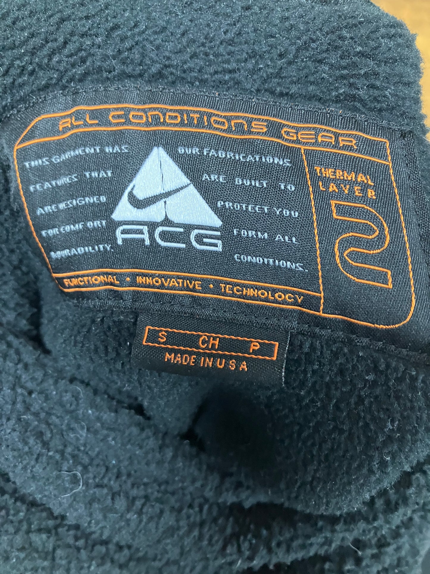ACG Black balaclava Fleece S