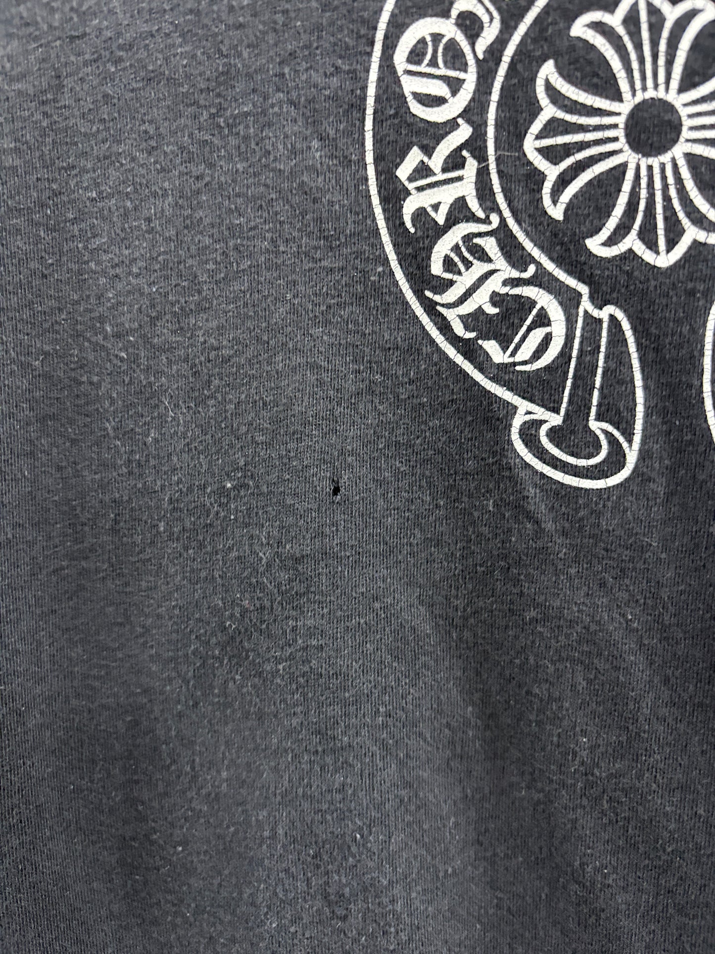 Chrome hearts t bar vertical logo tee shirt Large