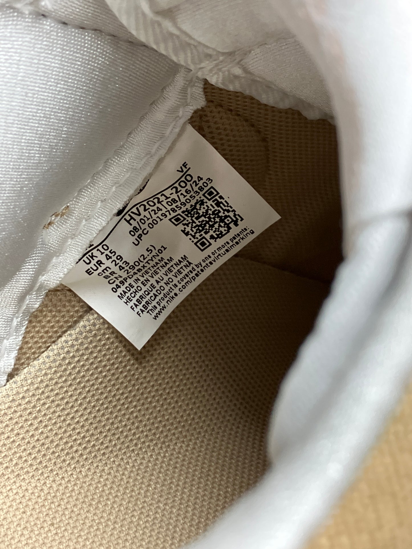 Air Force 1 Linen Sz 11 2025 release