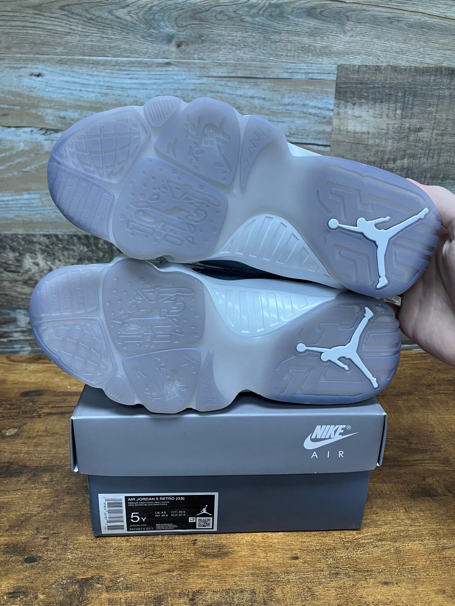 Jordan 9 Cool Grey Size 5y