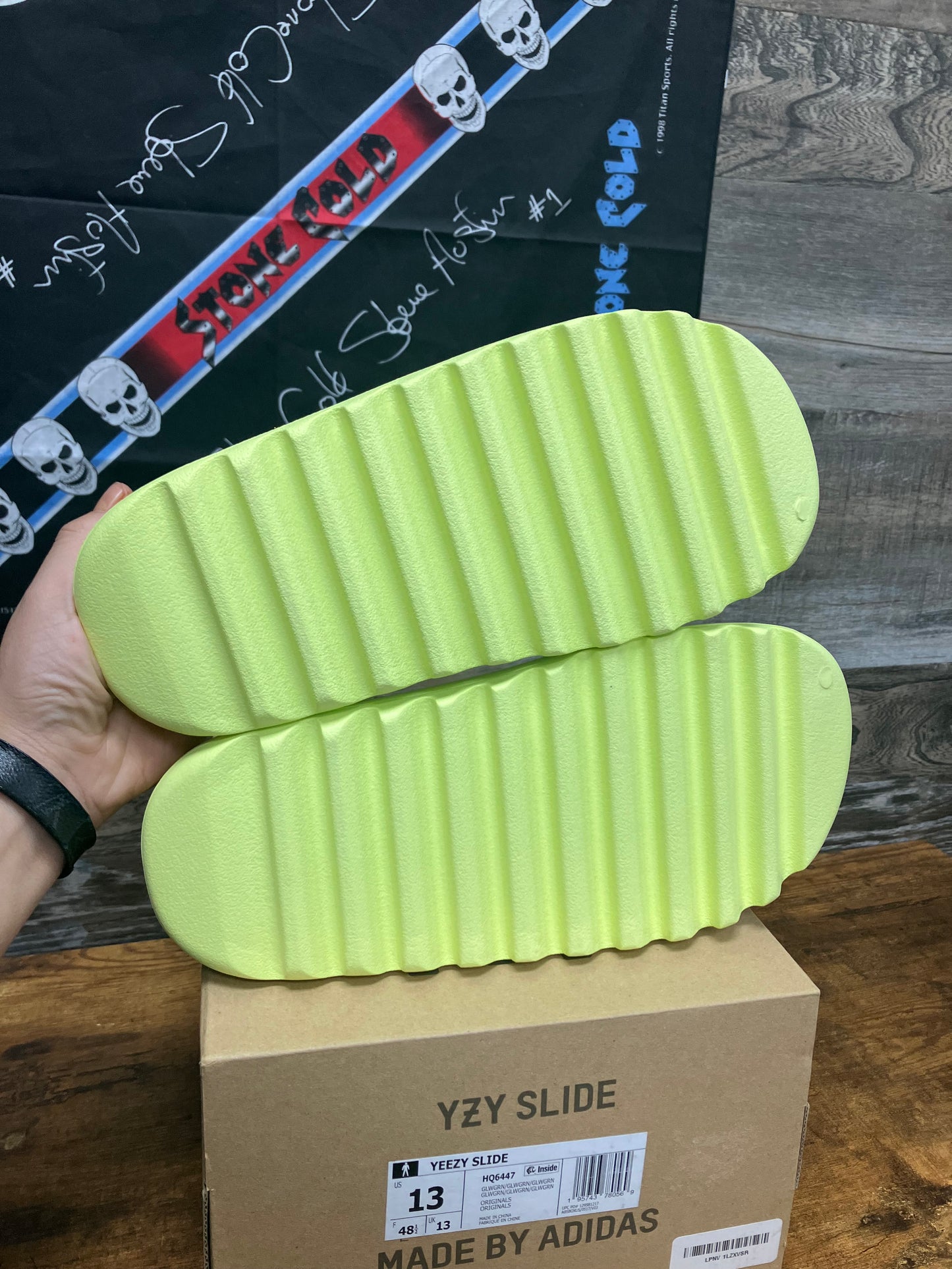 13 - Adidas Yeezy Slides “ Green “
