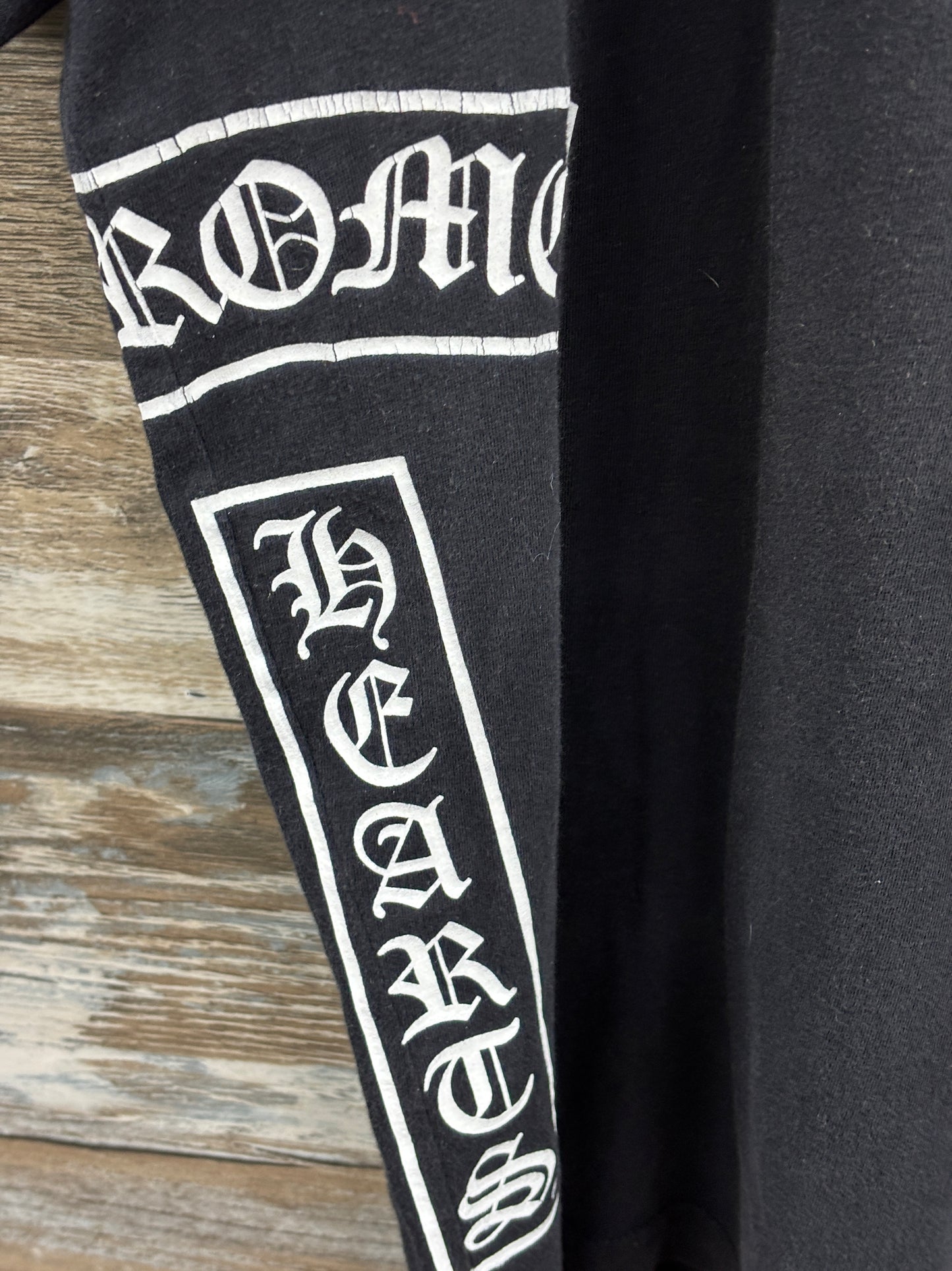 Chrome hearts t bar vertical logo tee shirt Large