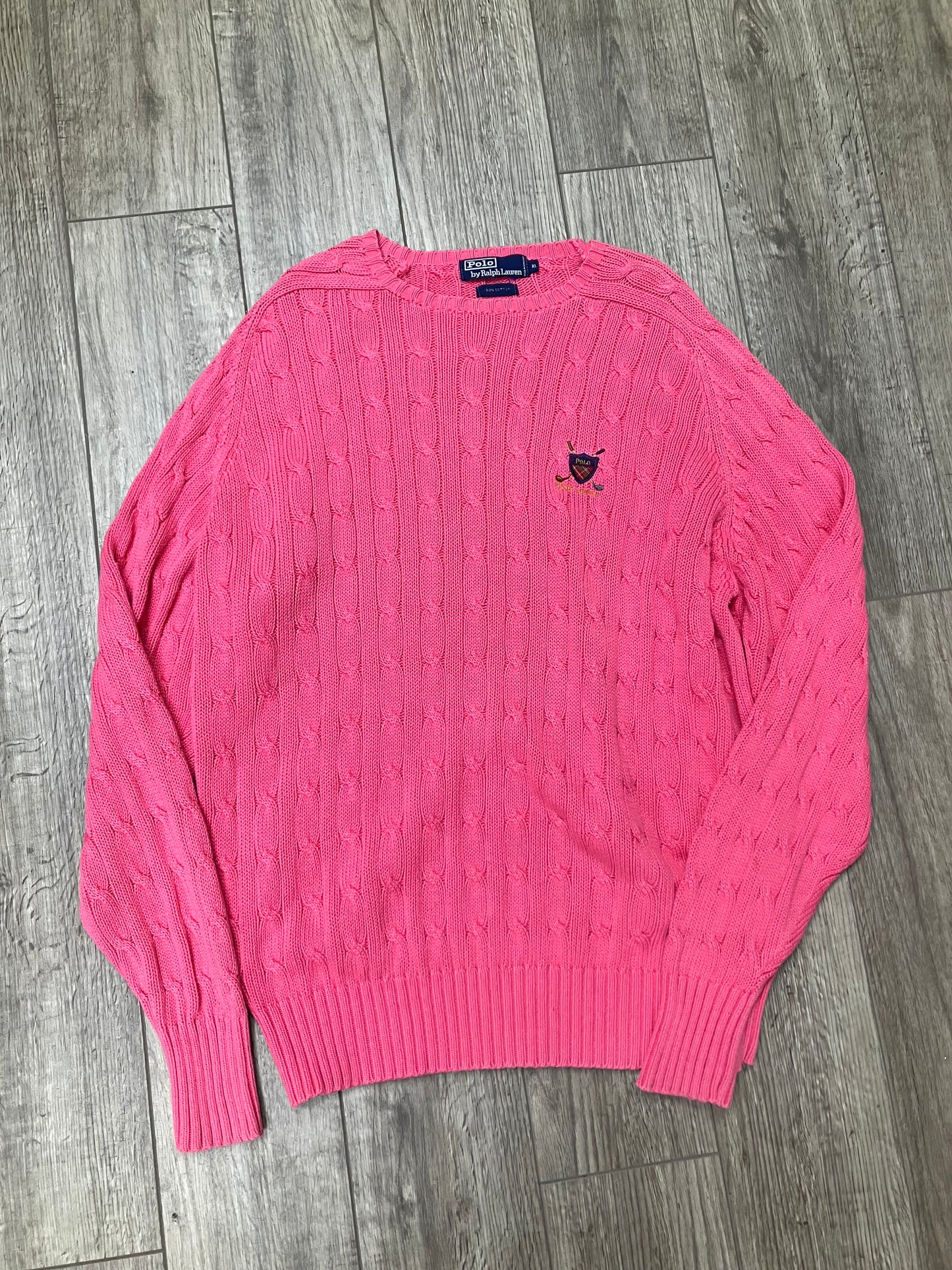 Polo cable knit Pink Size XL