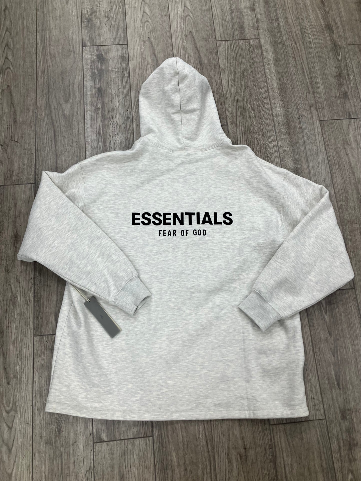 Essentials Heather Oatmeal Hoodie Size Medium