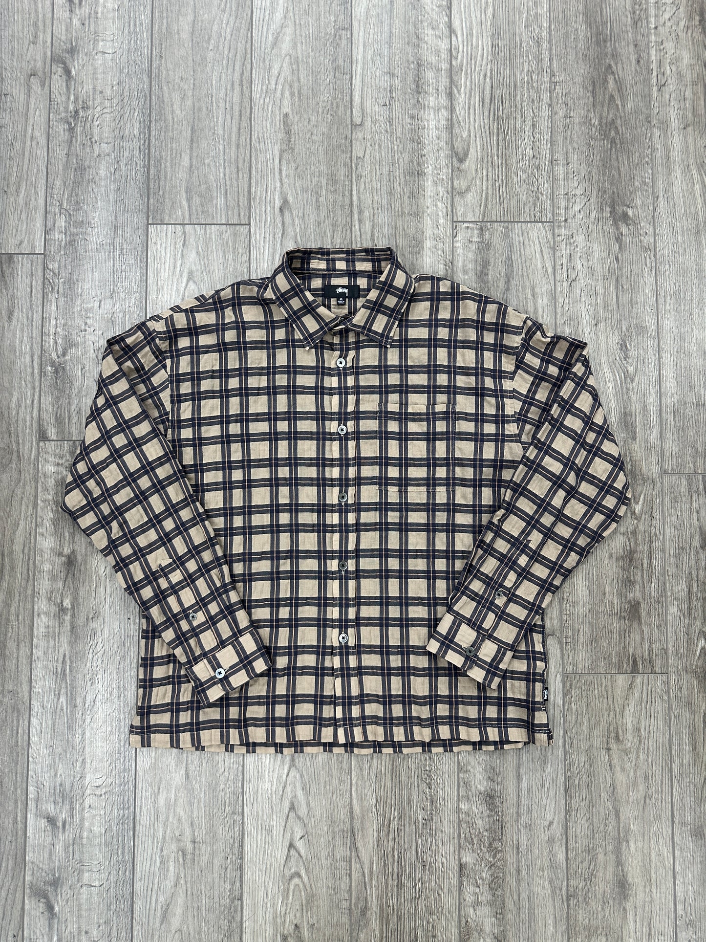 Stussy Button up flannel shirt Size M