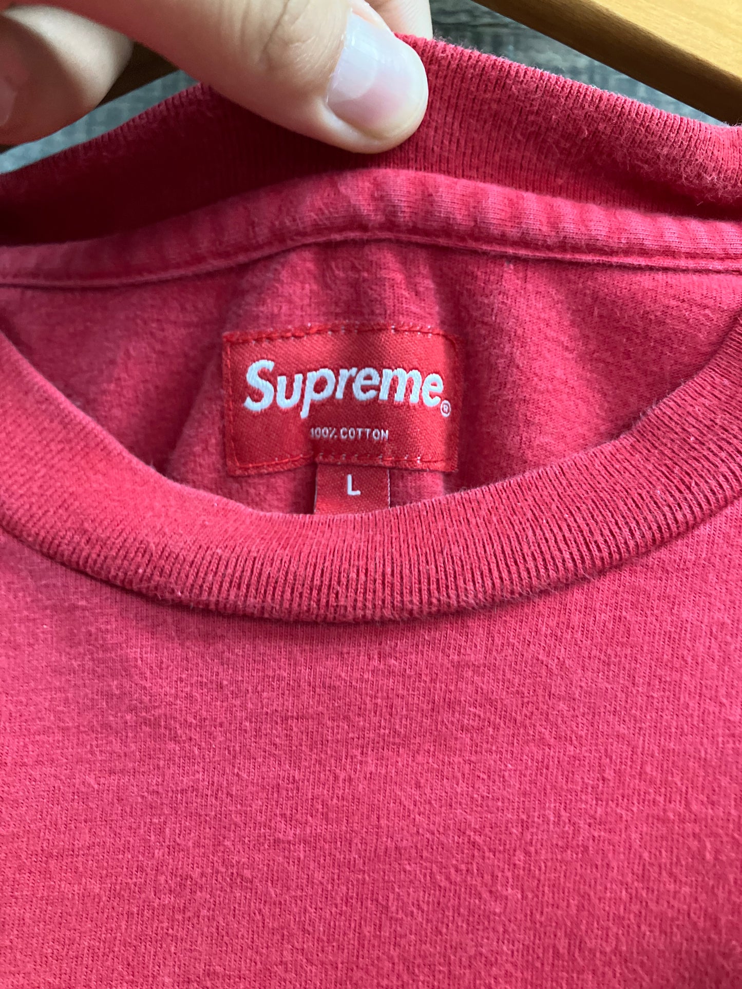 L - Supreme Red Arc Logo Tee