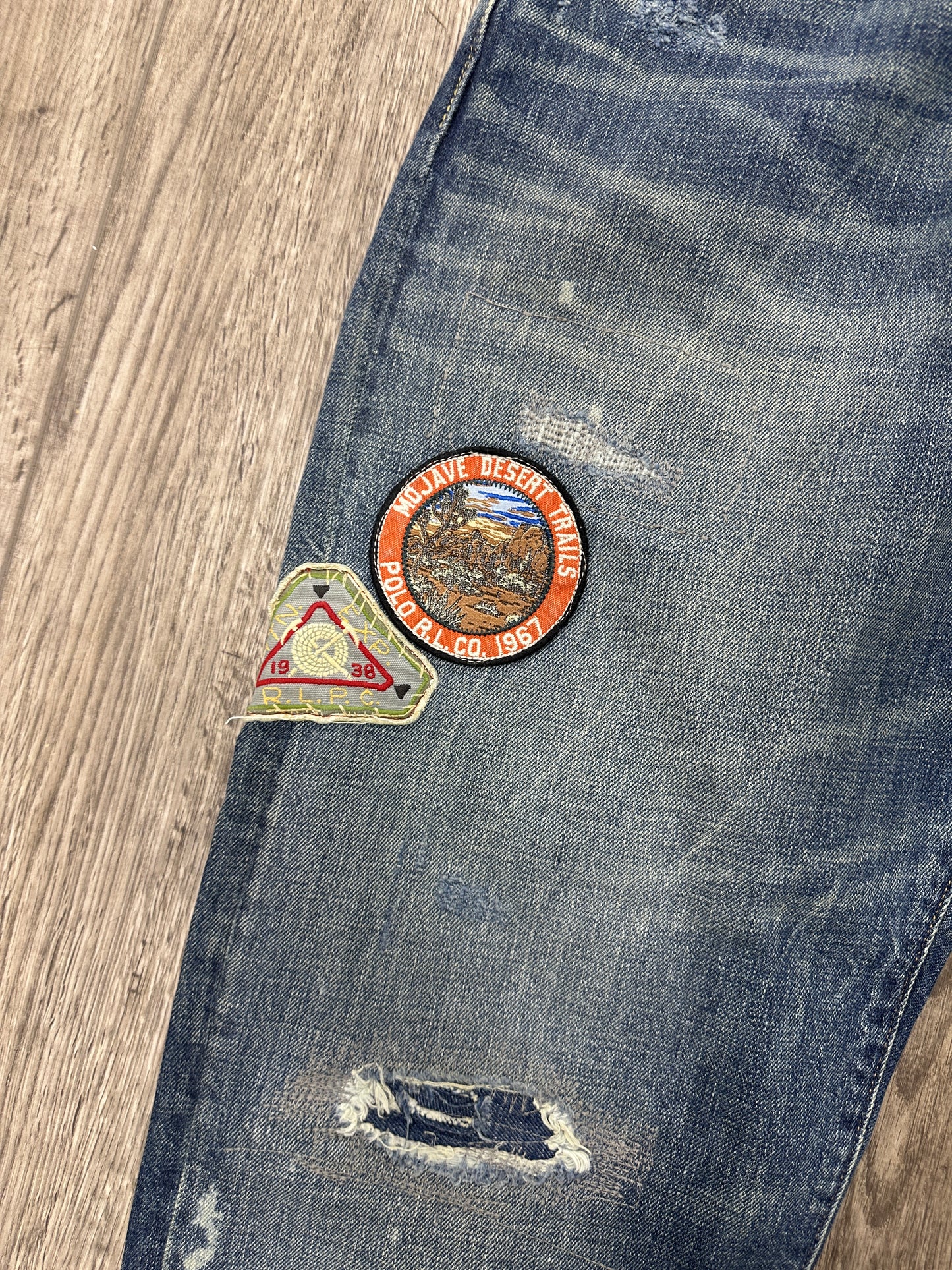 Polo RL Patch distressed jeans Size 33x30