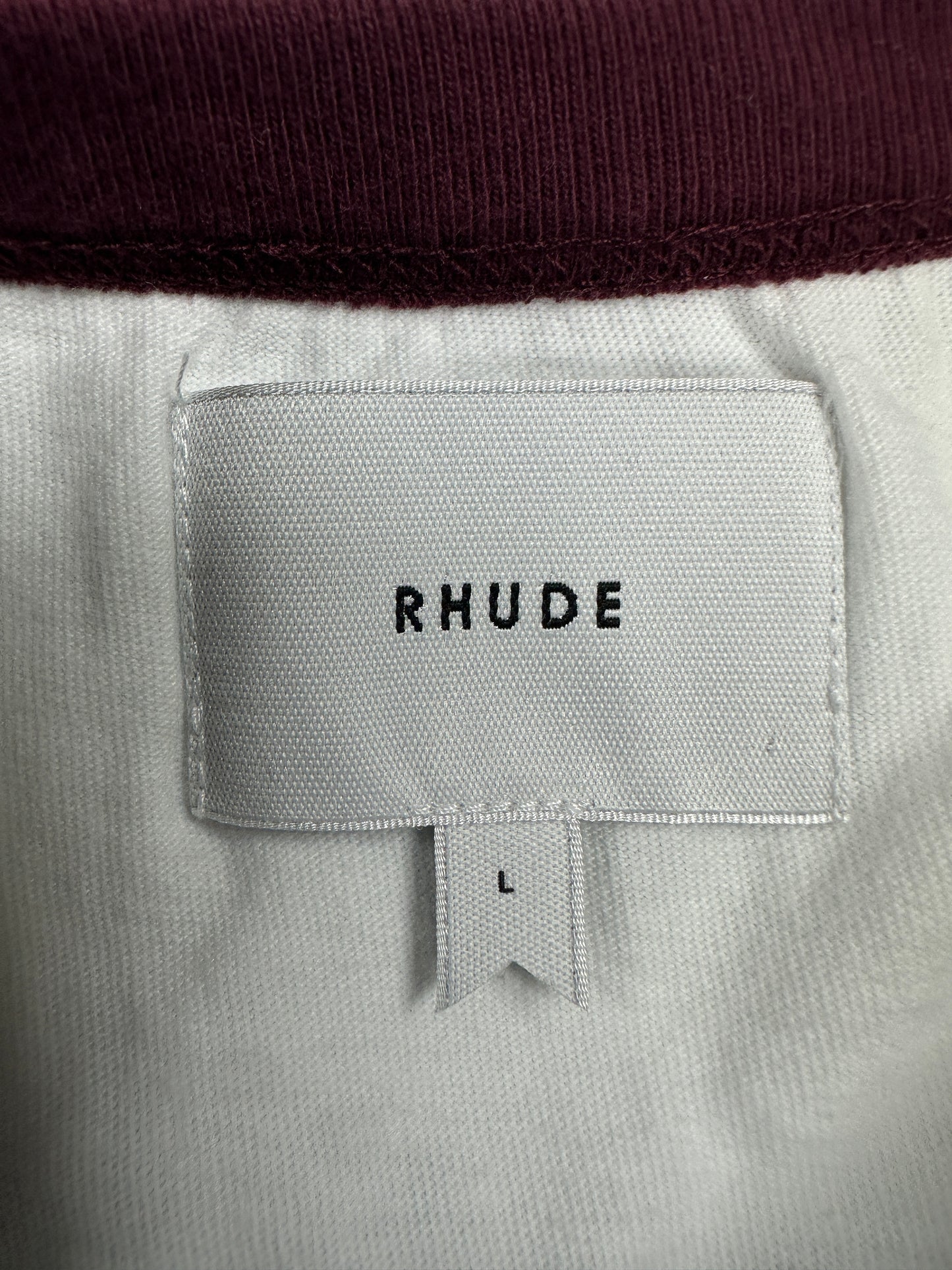 L - Rhude Logo Raglan Burgundy