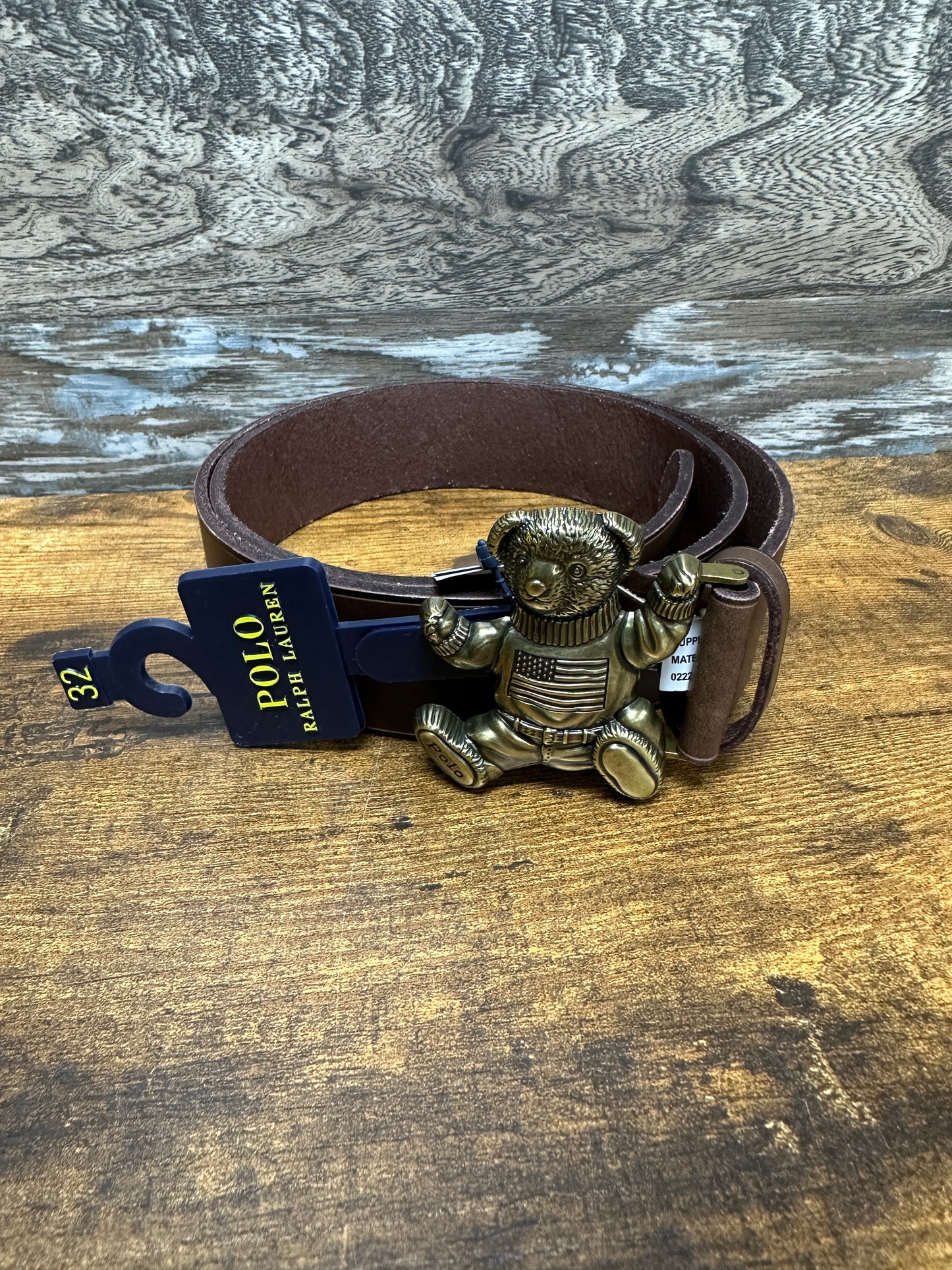 Polo Bear Buckle Leather suede New