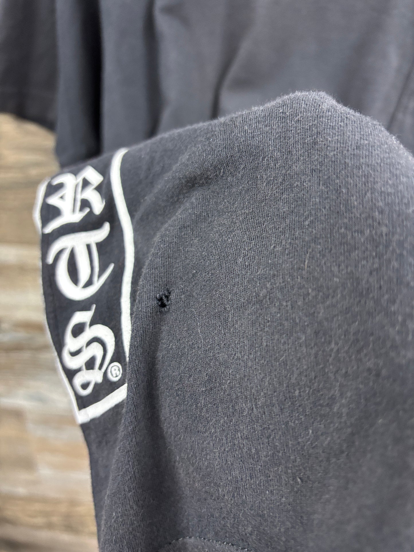 Chrome hearts t bar vertical logo tee shirt Large
