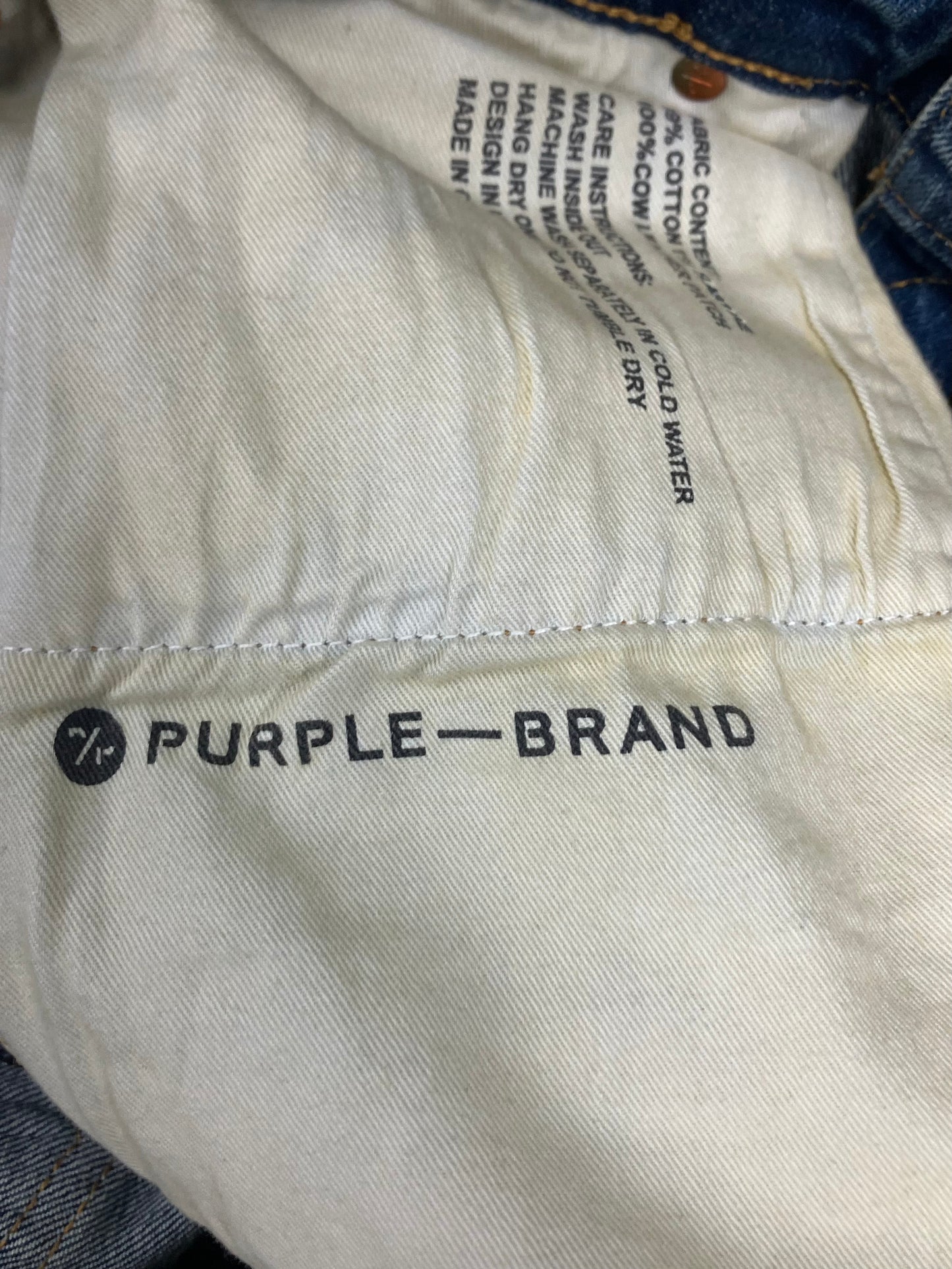 33- Purple Brand Dark Acid Wash Denim
