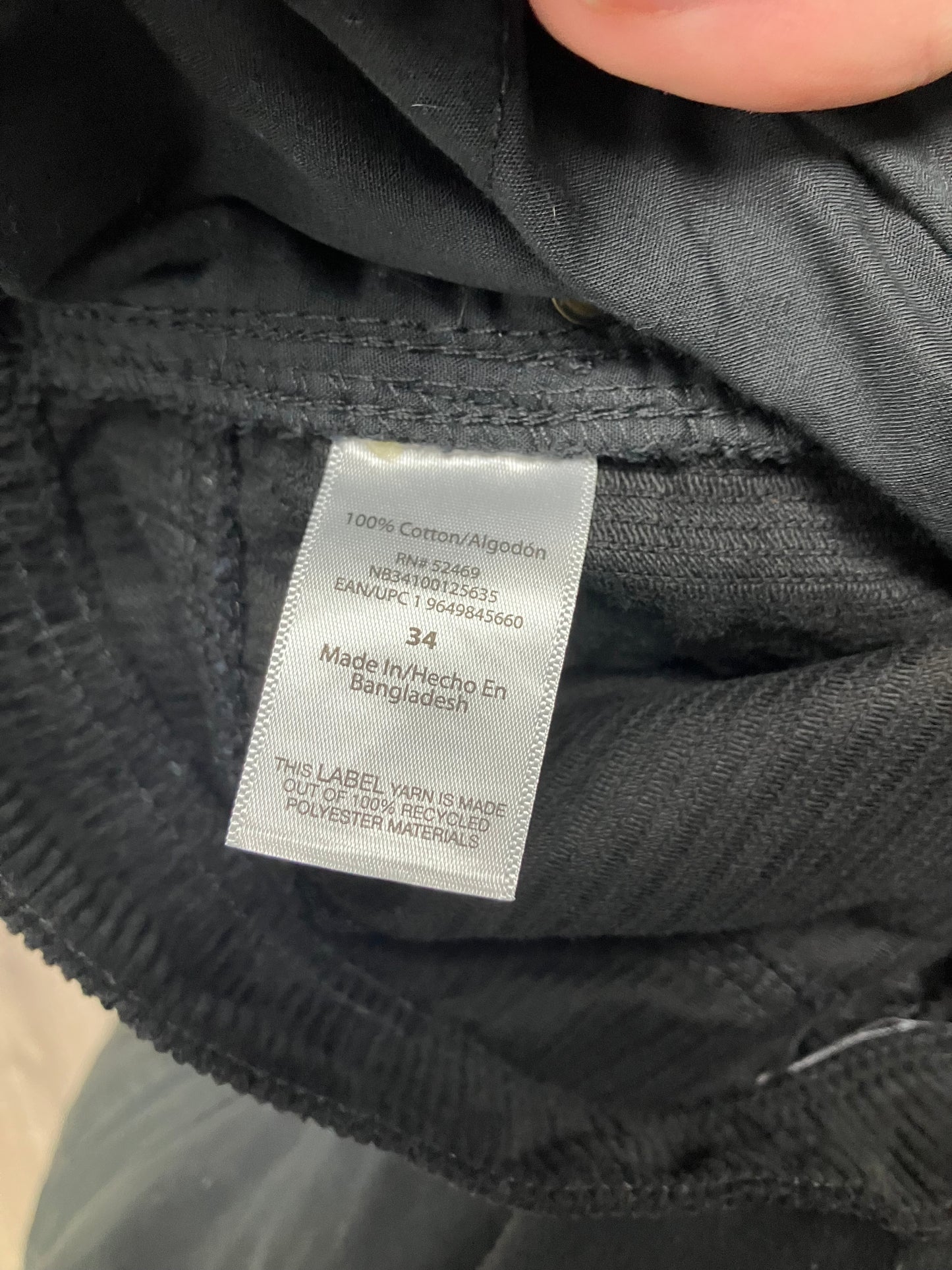 Double Knee Corduroy Pants Size 34