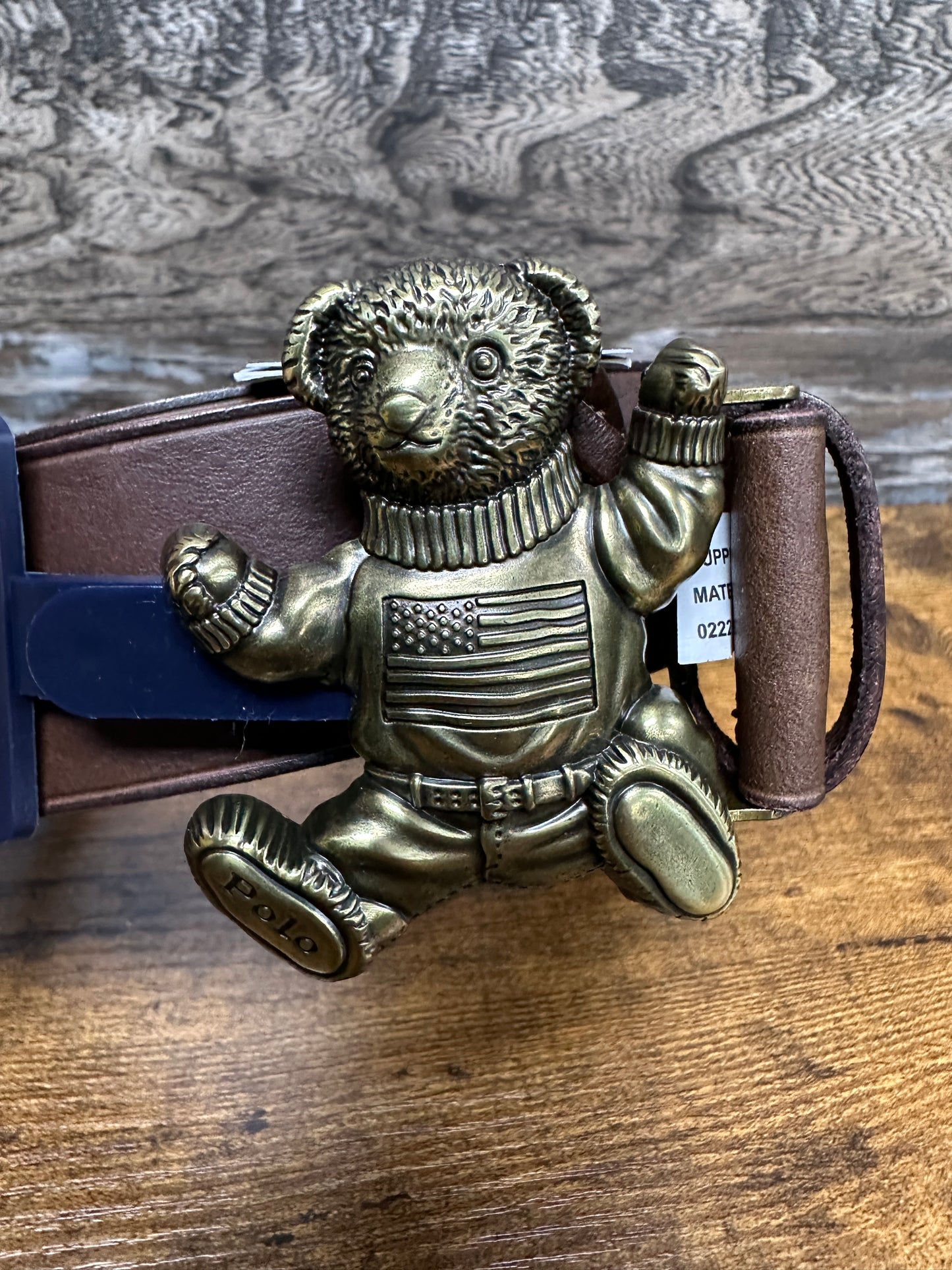 Polo Bear Buckle Leather suede New