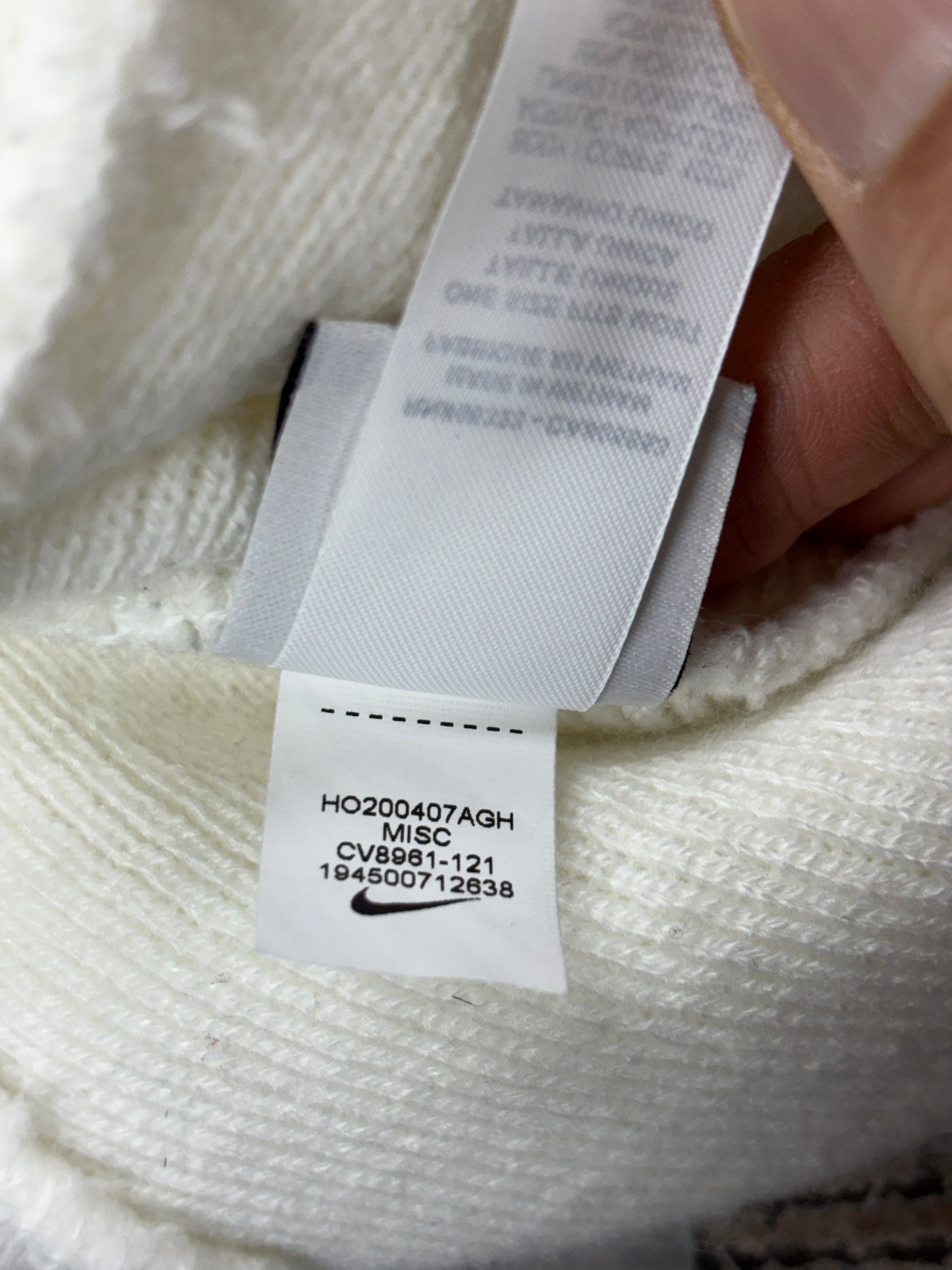 Nike stussy white beanie