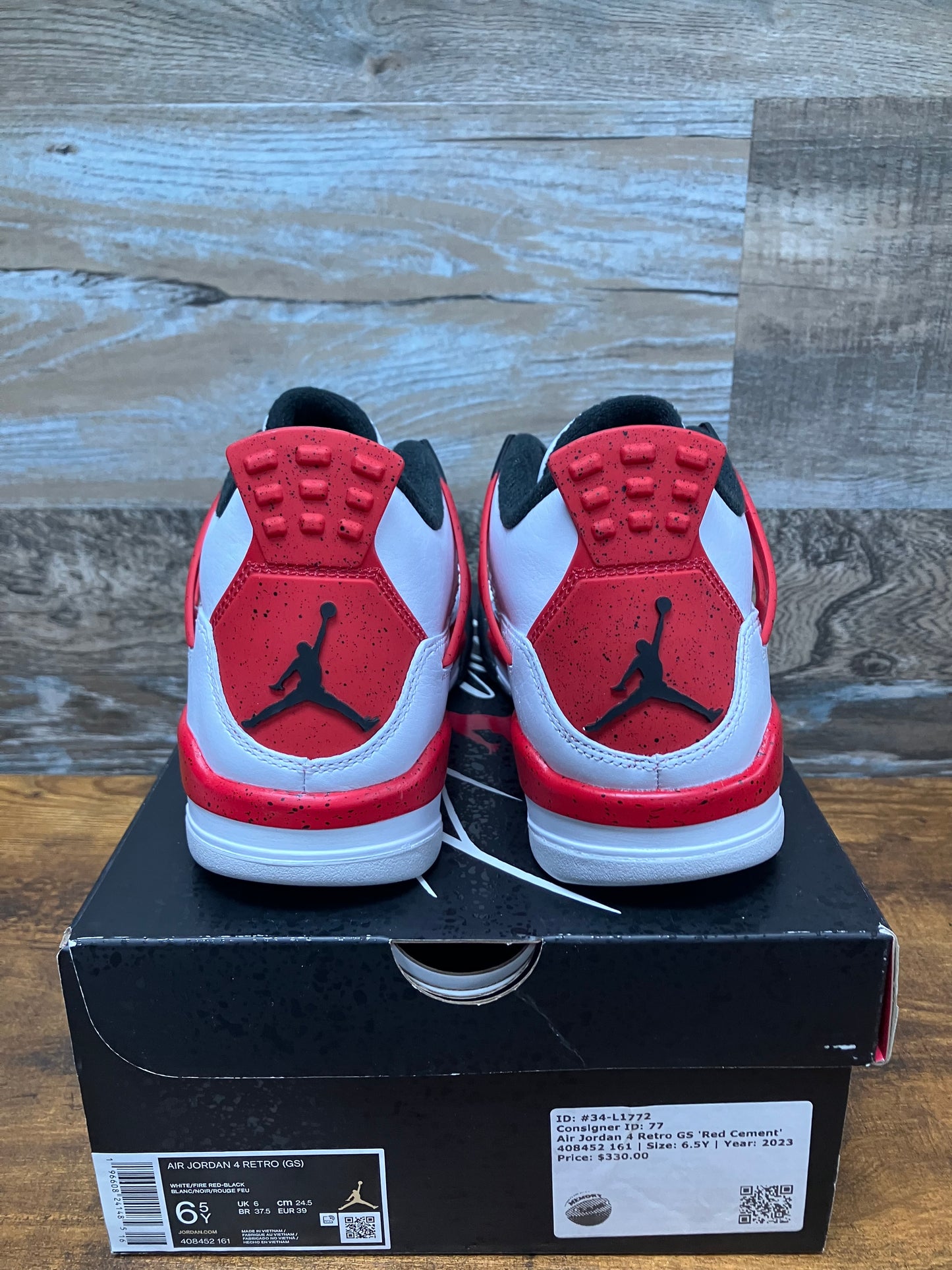 Jordan 4 Red Cement Size 6.5