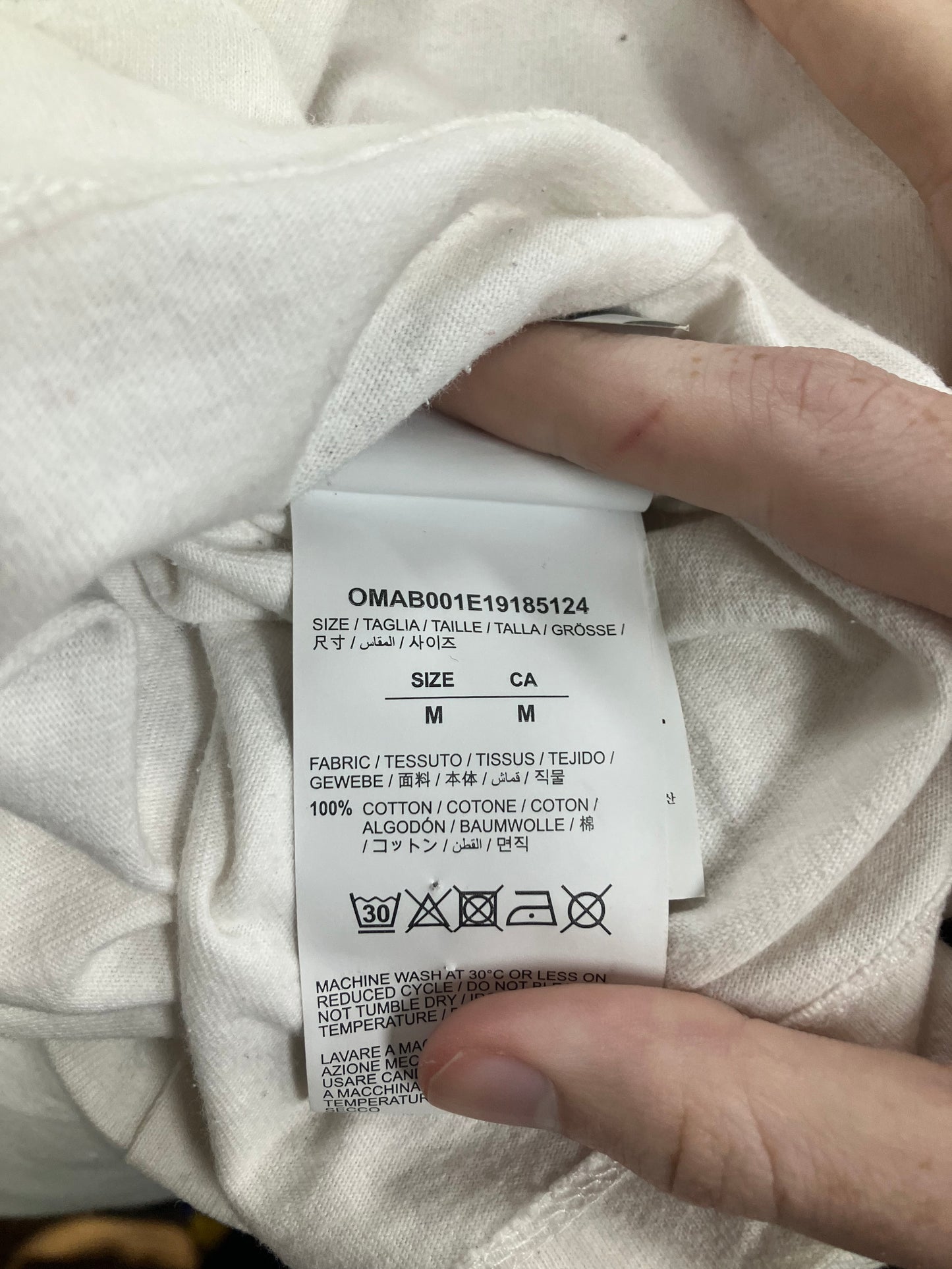 Off White Scotch Long Sleeve Size Medium