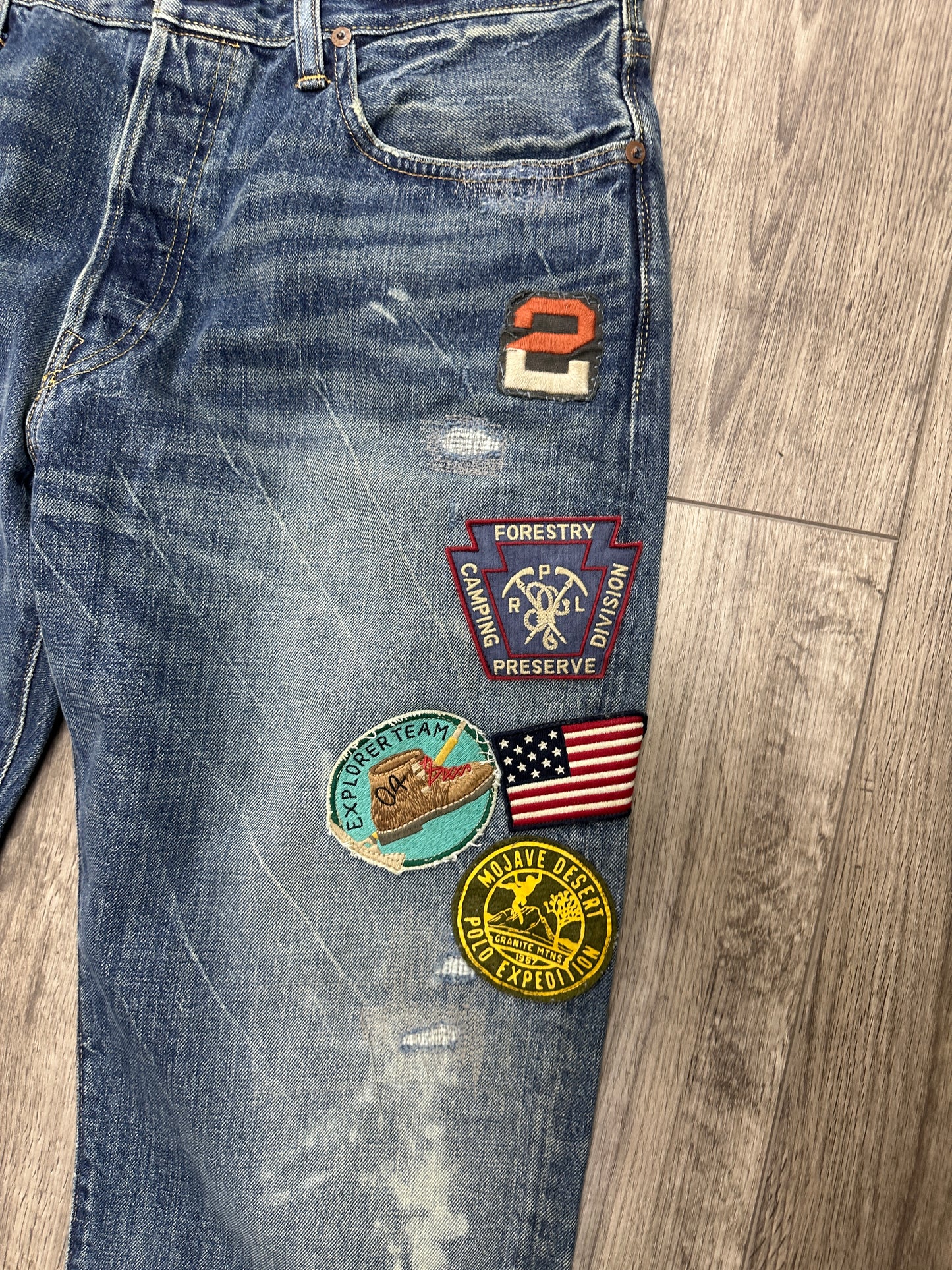 Polo RL Patch distressed jeans Size 33x30