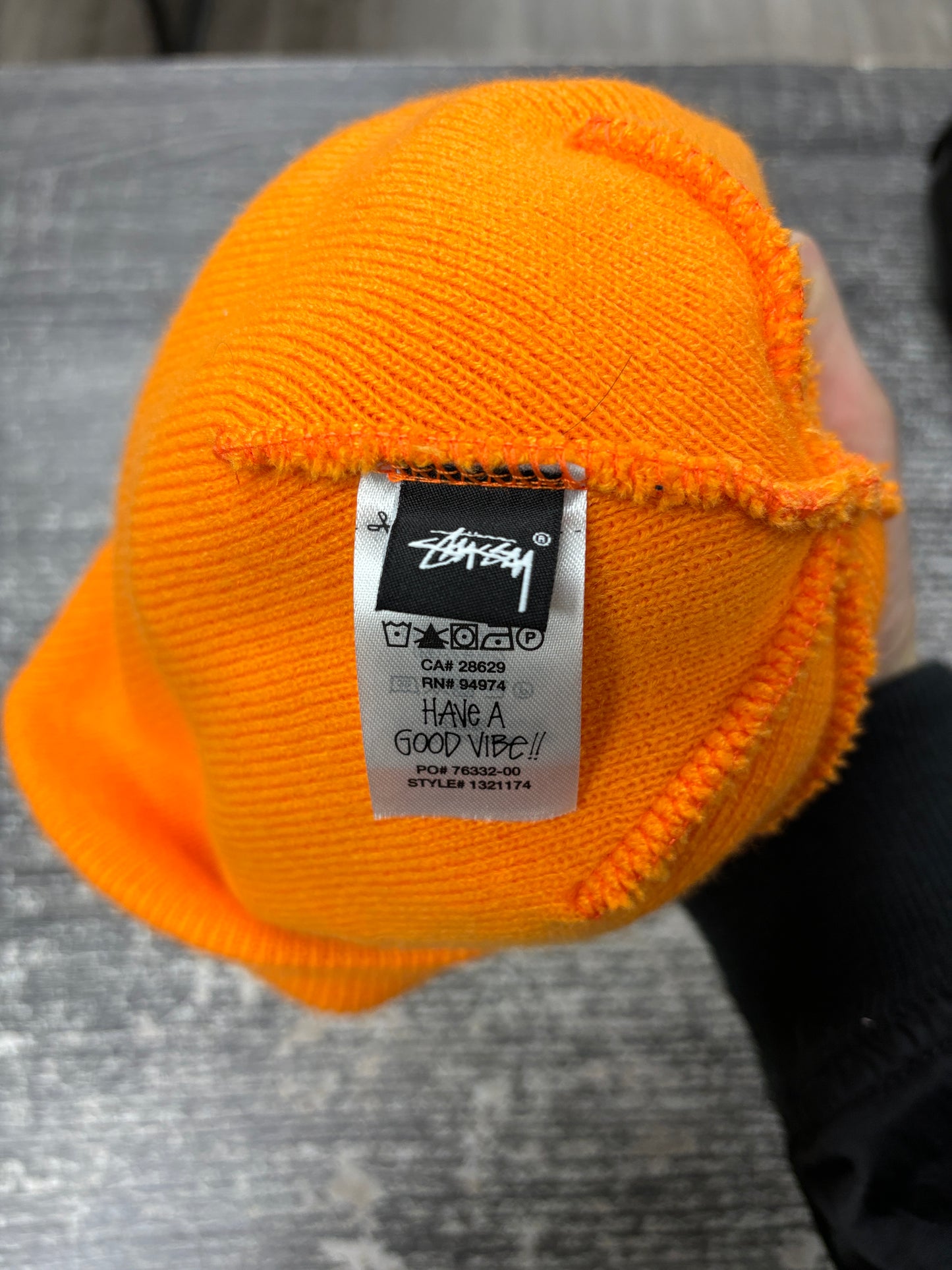 Stussy embossed logo beanie