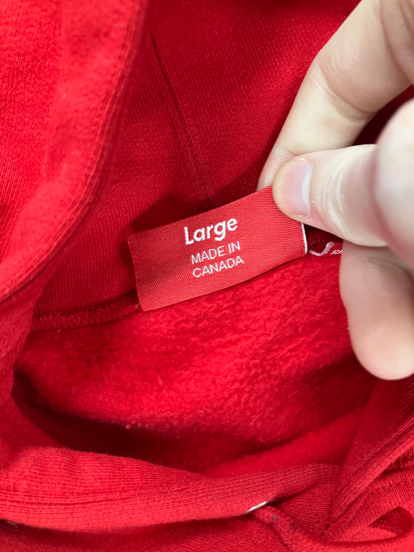 Supreme Corner Label Hoodie Red Size Large