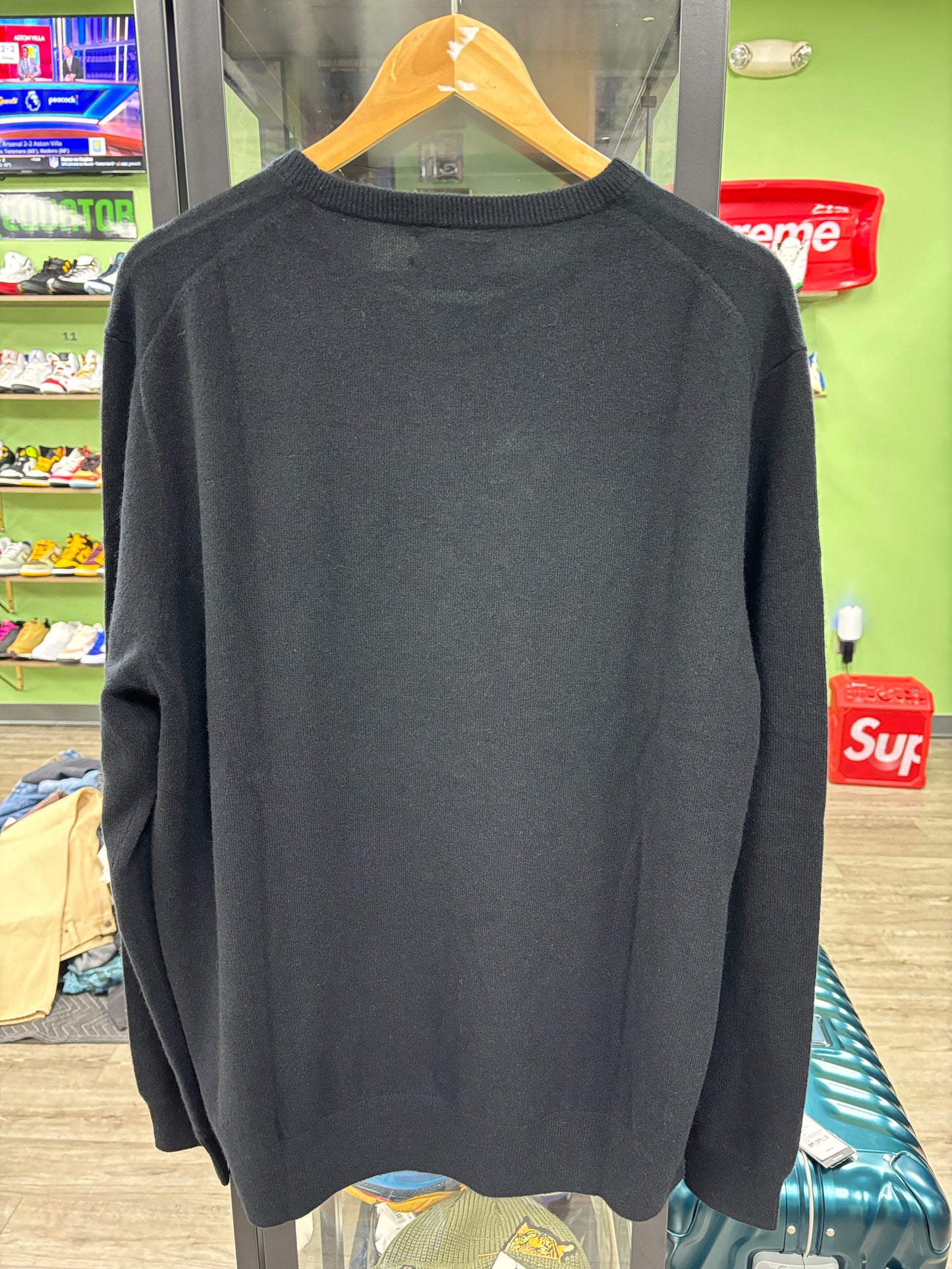 Polo Dalmatian dog cashmere sweater XL