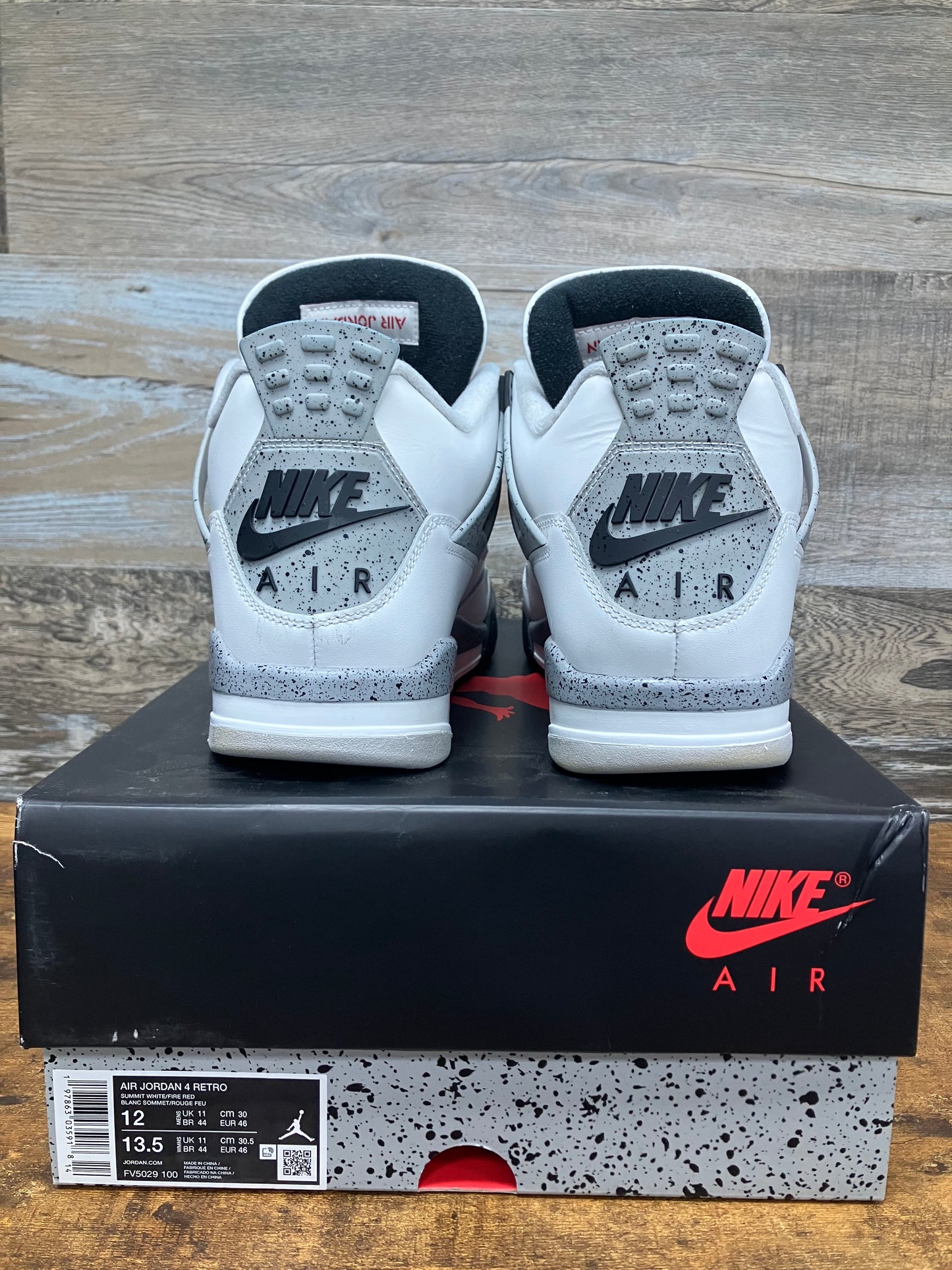 Jordan 4 White Cement Size 12
