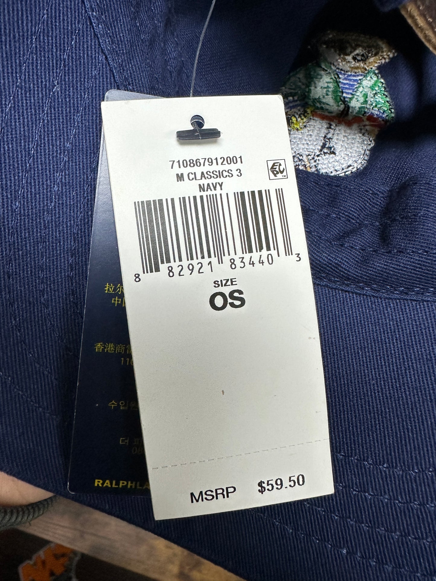 Polo Bear Navy blue Hat O/S New