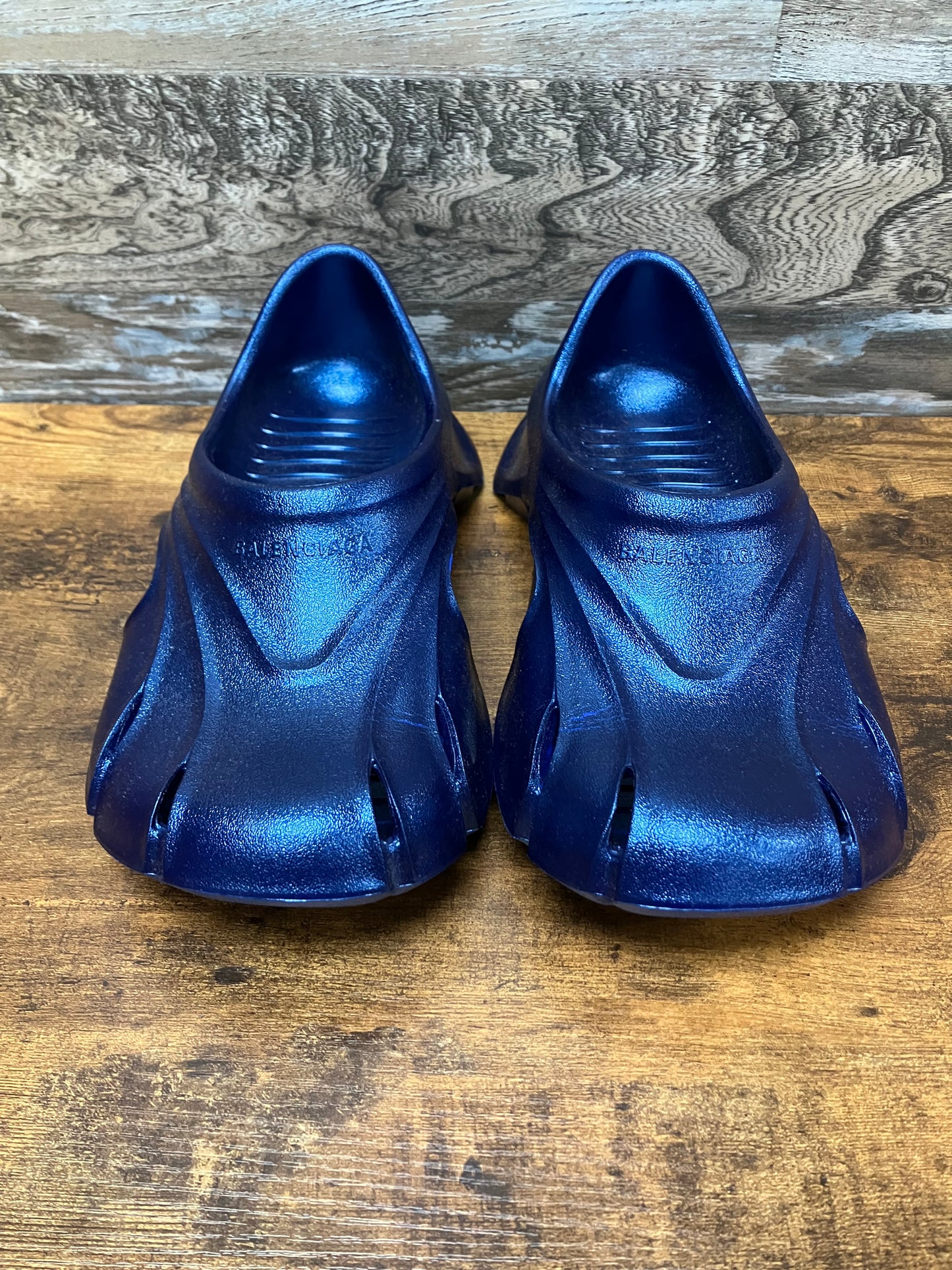 Balenciaga Blue Mold Slides Size 44 (US 11)