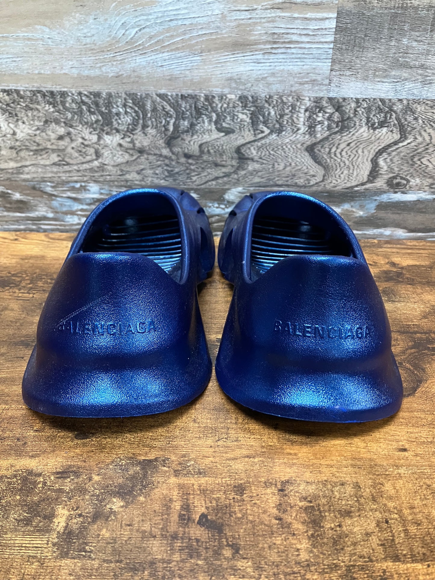 Balenciaga Blue Mold Slides Size 44 (US 11)
