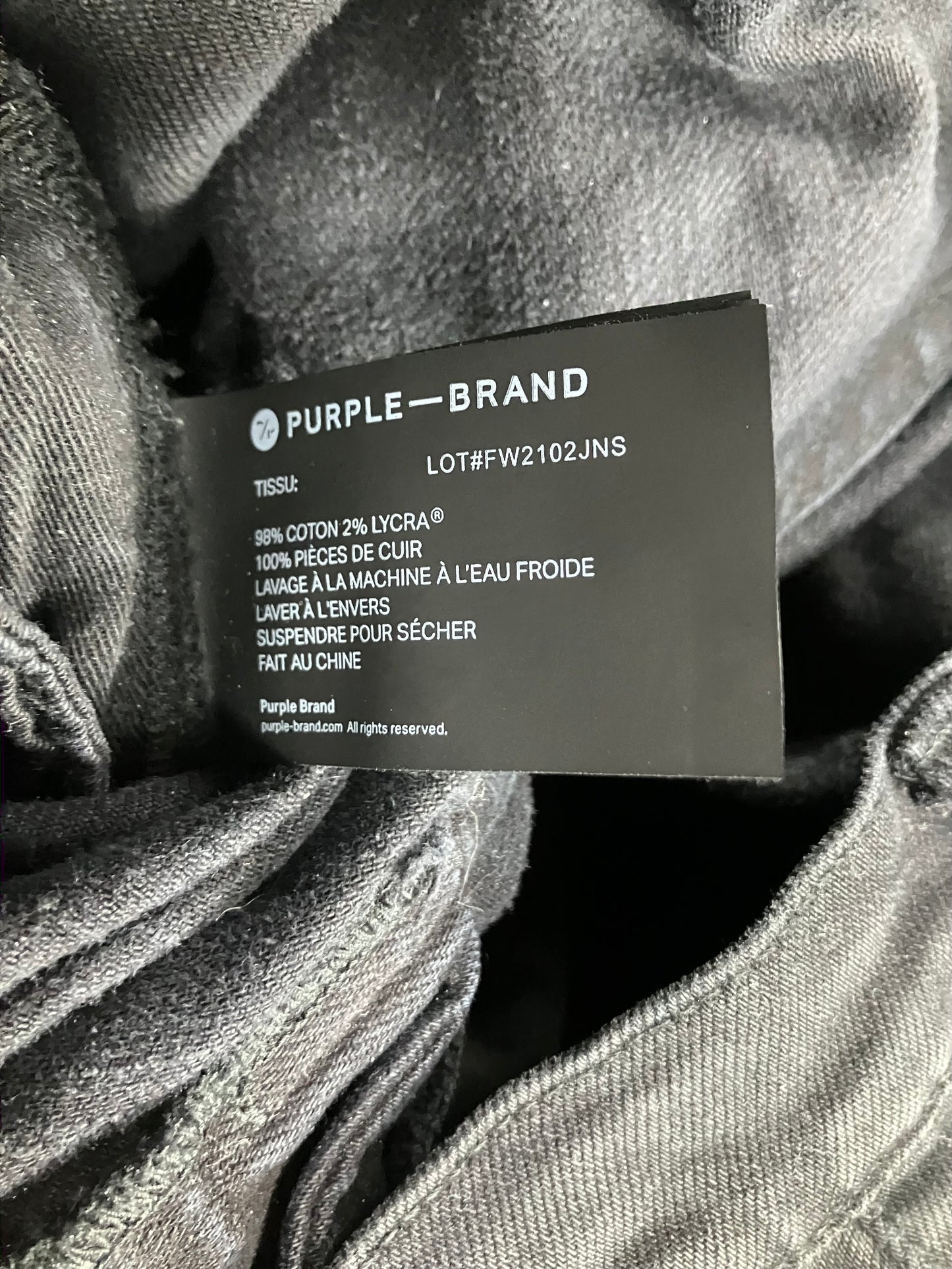34 - Purple Brand Black Skinny Jeans