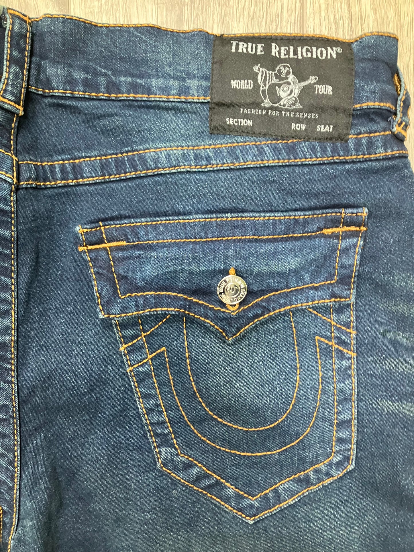 True Religion Navy Faded Jeans 38