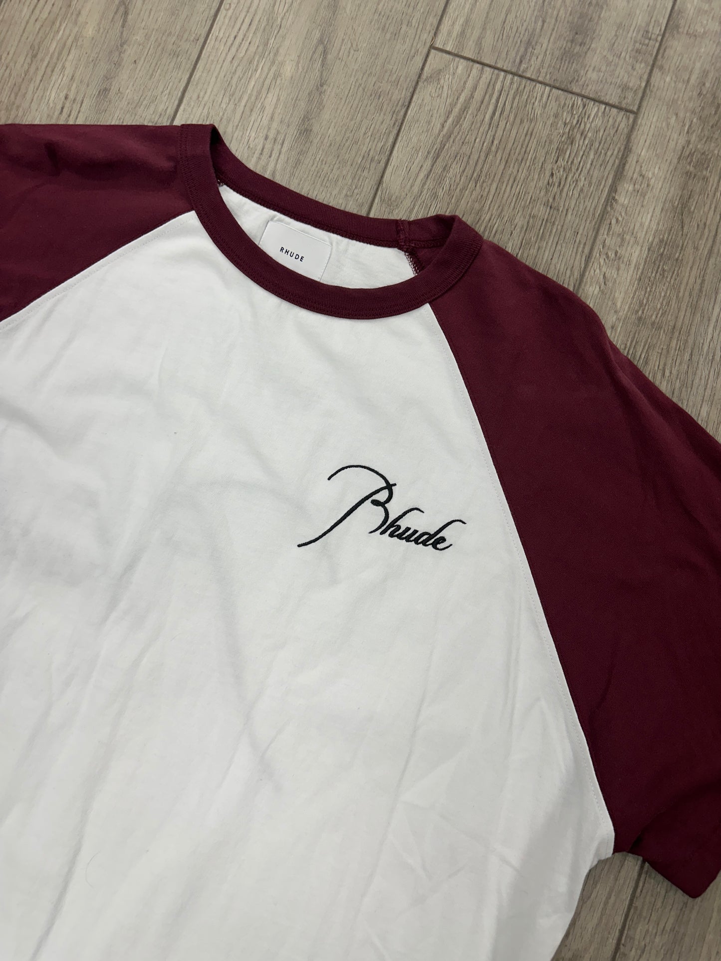 L - Rhude Logo Raglan Burgundy