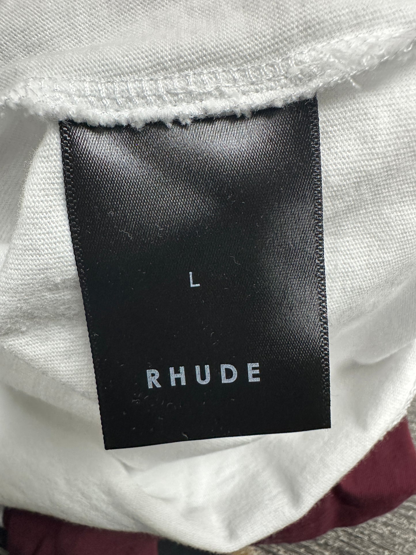 L - Rhude Logo Raglan Burgundy