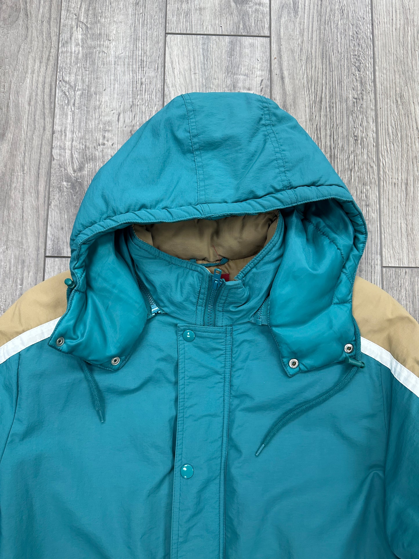 Supreme Sleeve Logo Parka Teal Size M