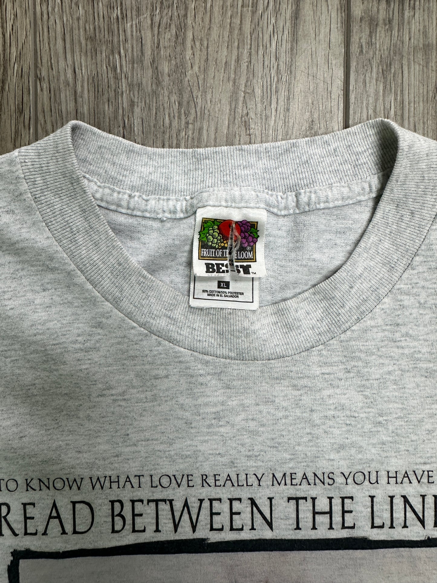 Jesus Read Between the Lines Tee Size XL
