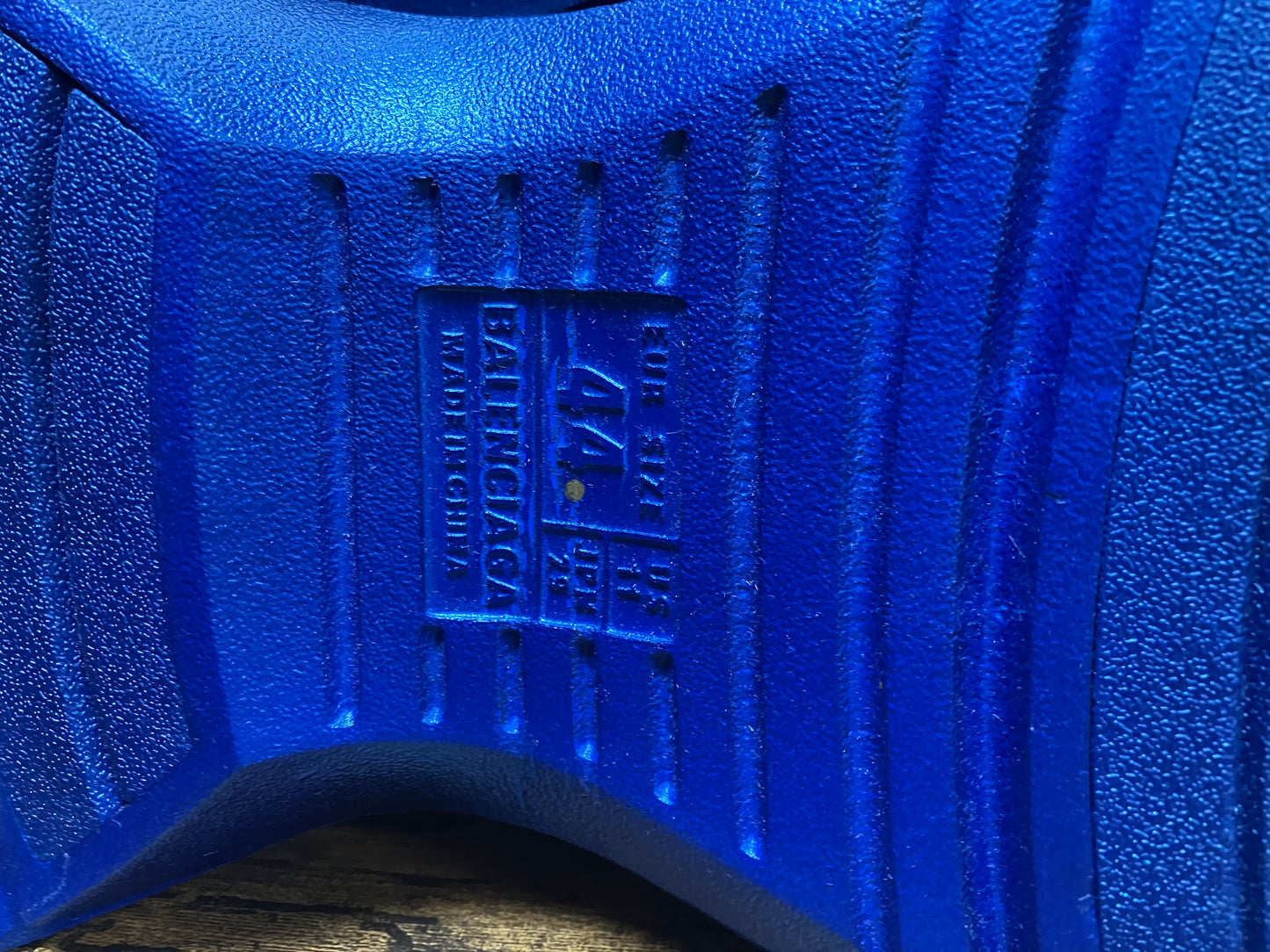 Balenciaga Blue Mold Slides Size 44 (US 11)