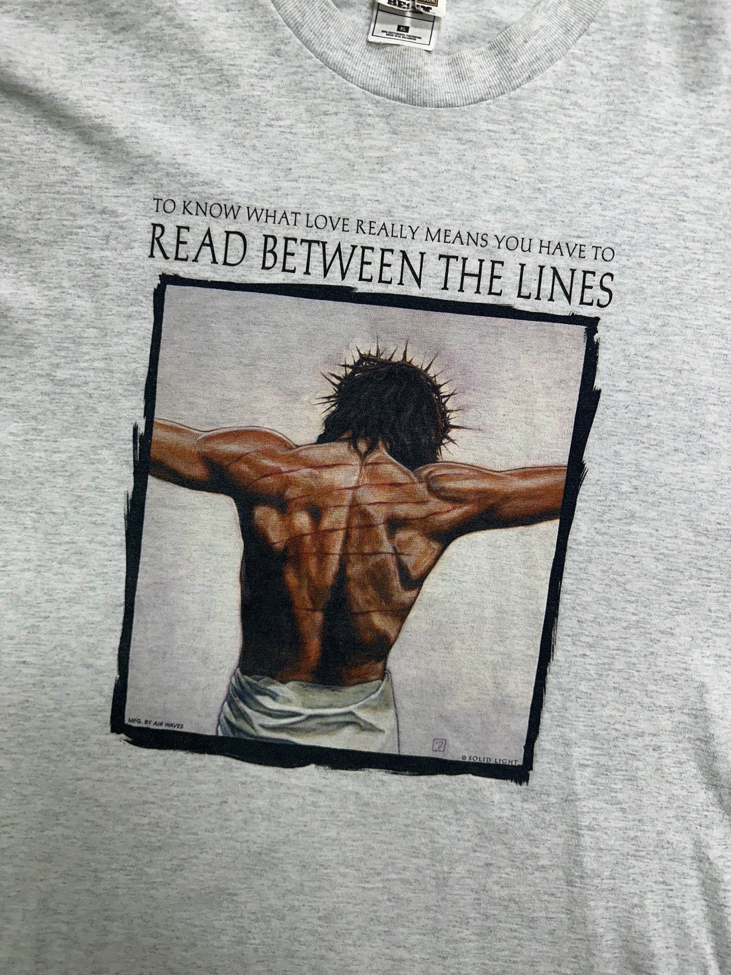 Jesus Read Between the Lines Tee Size XL