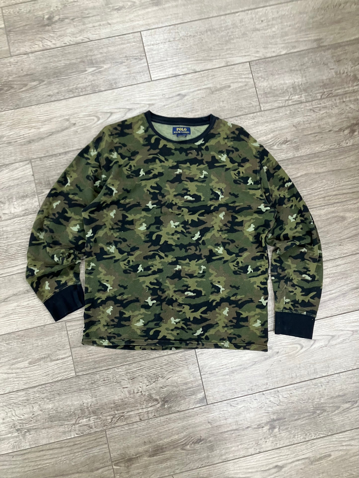L - Polo By Ralph Lauren Camo Thermal Long Sleeve