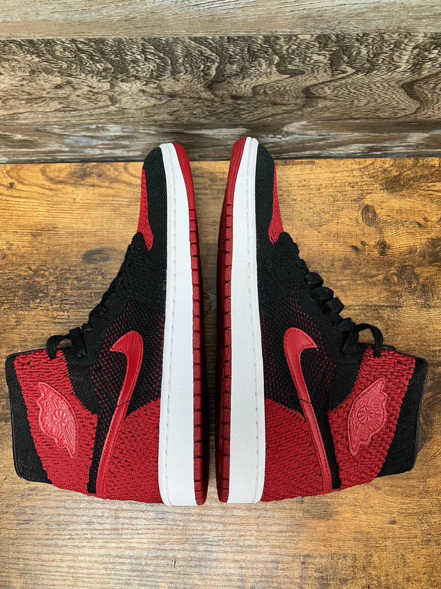 10-Air Jordan 1 high Flyknit Bred