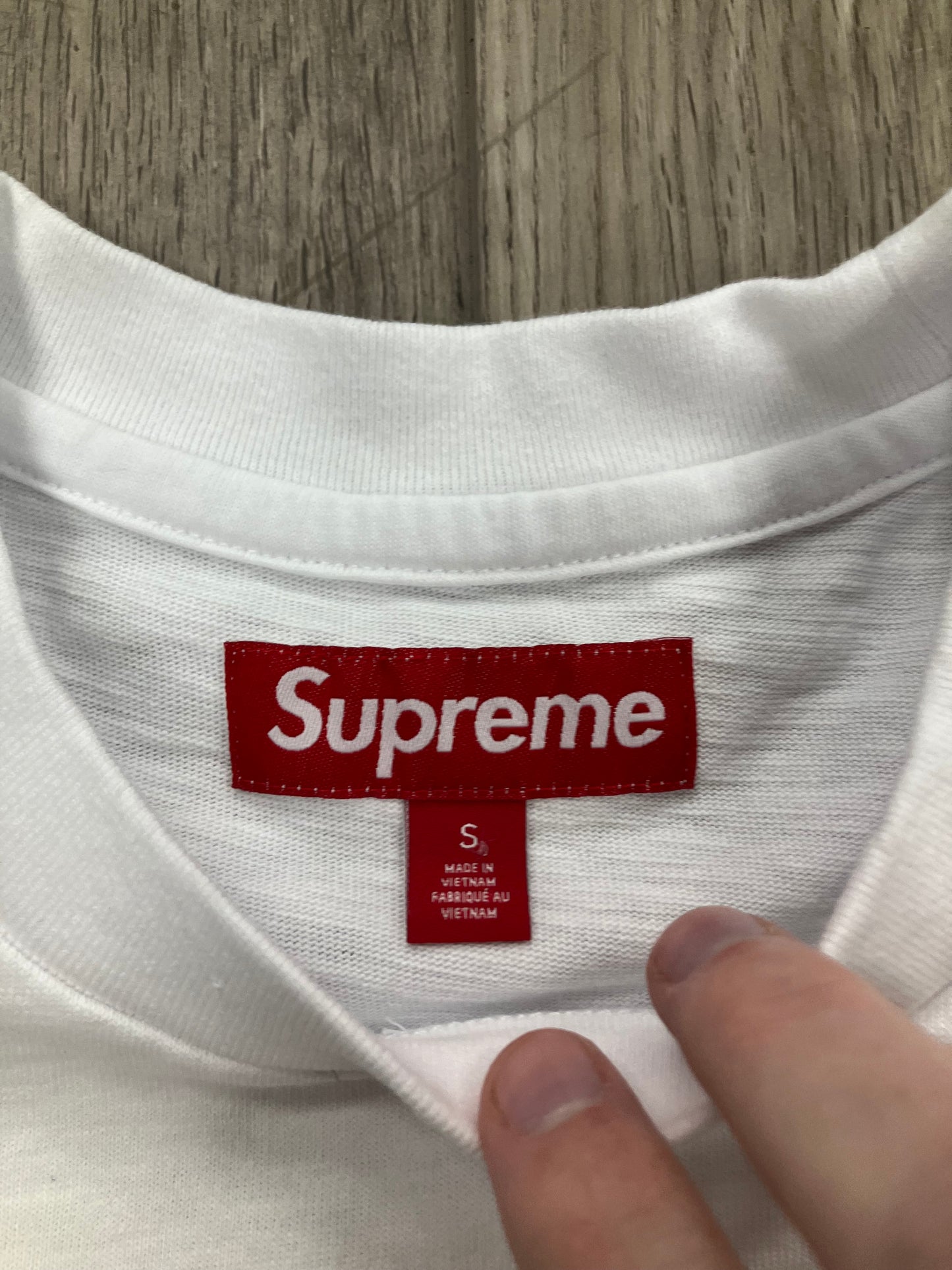 Supreme S/S White Pocket Tee Size Small