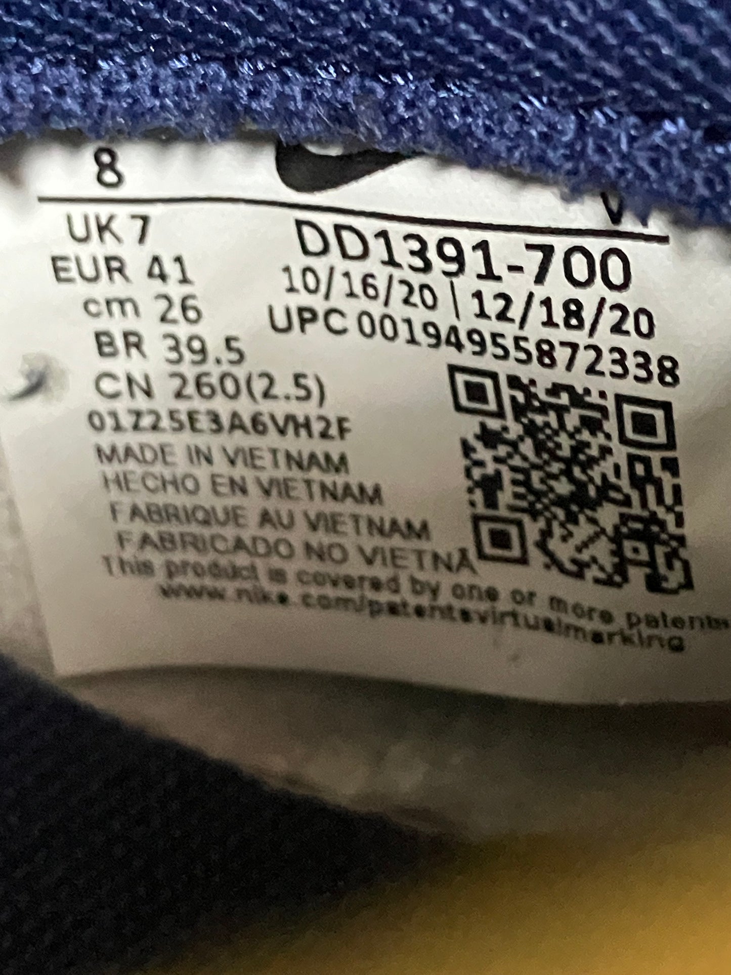 Dunk Low Michigan Size 8