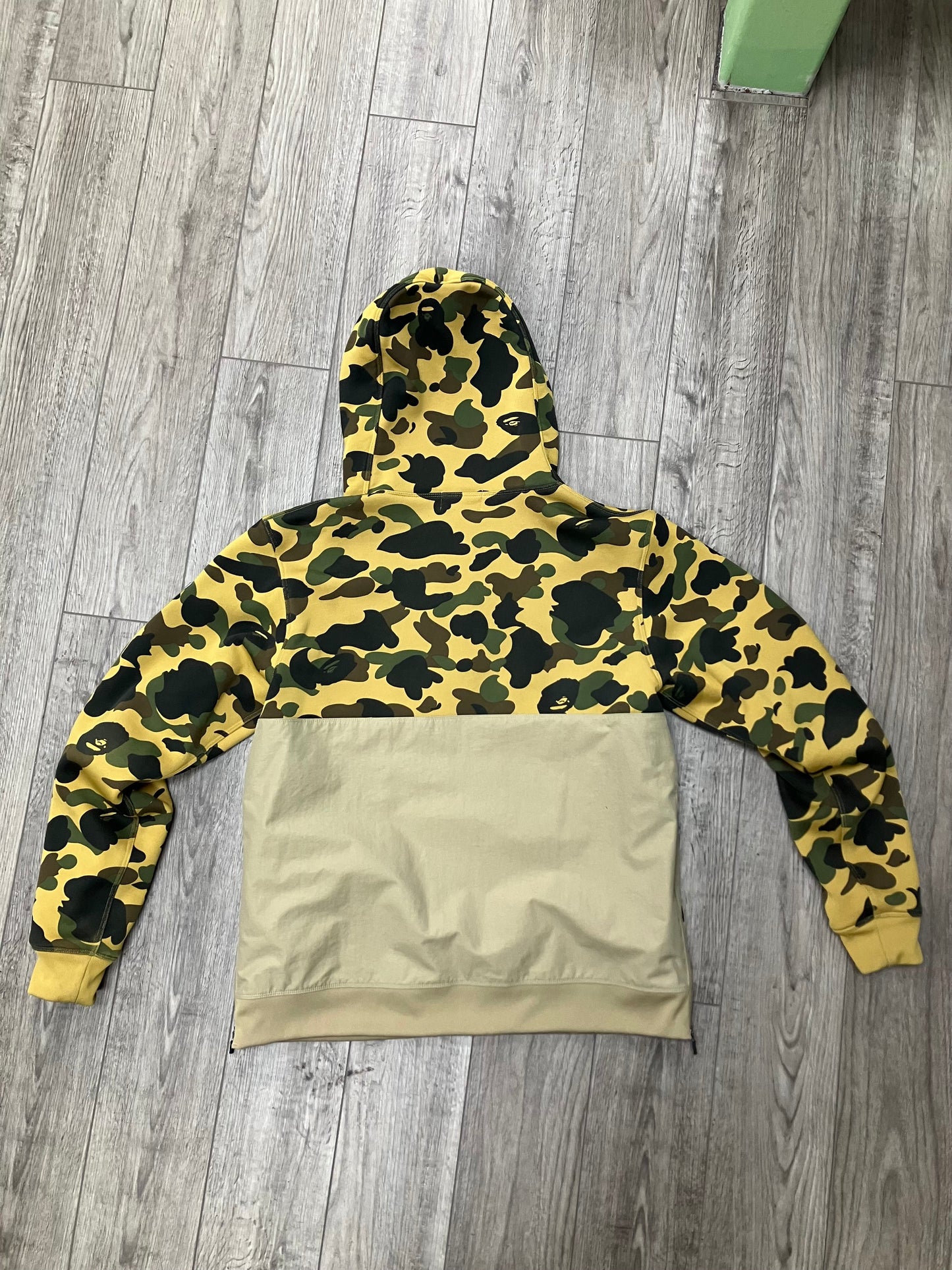 A Bathing Ape Camo Half Zipup Pullover L